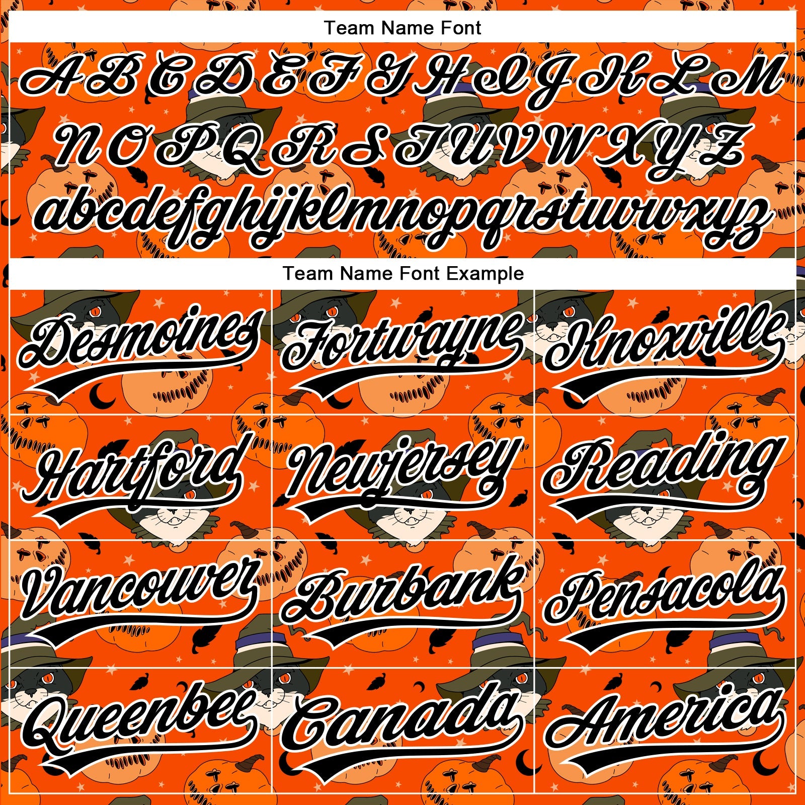 Custom Orange Black-White 3D Halloween Authentic Baseball Jersey view 4