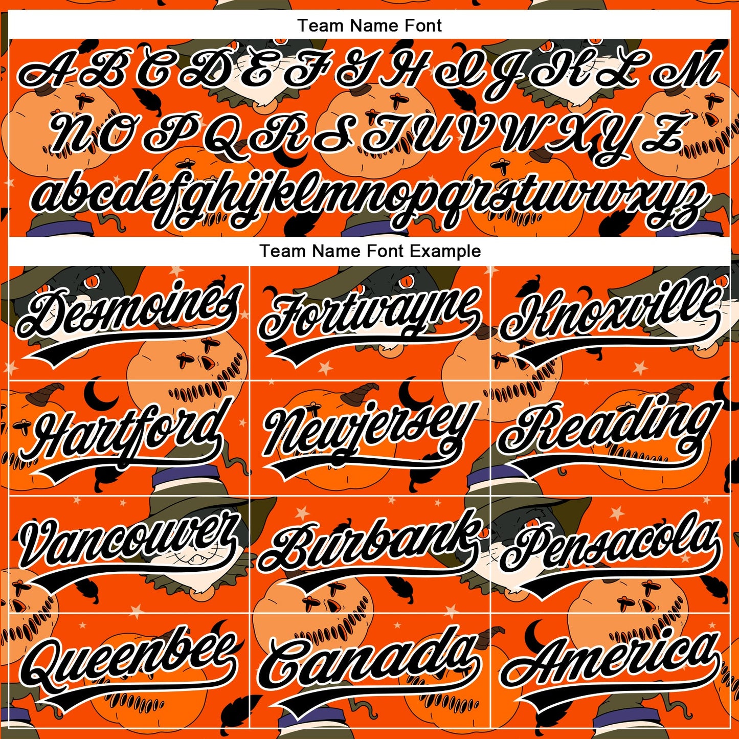 Custom Orange Black-White 3D Halloween Authentic Baseball Jersey view 4