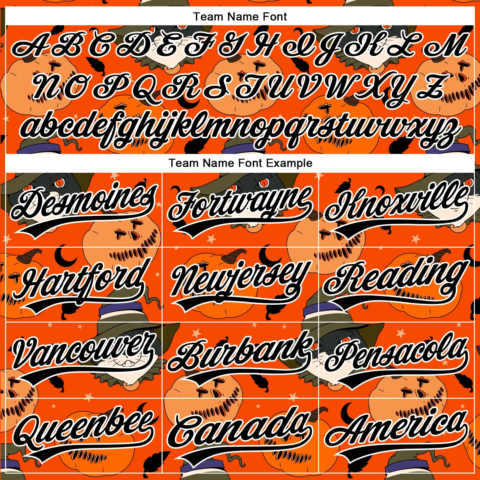 Custom Orange Black-White 3D Halloween Authentic Baseball Jersey view 4