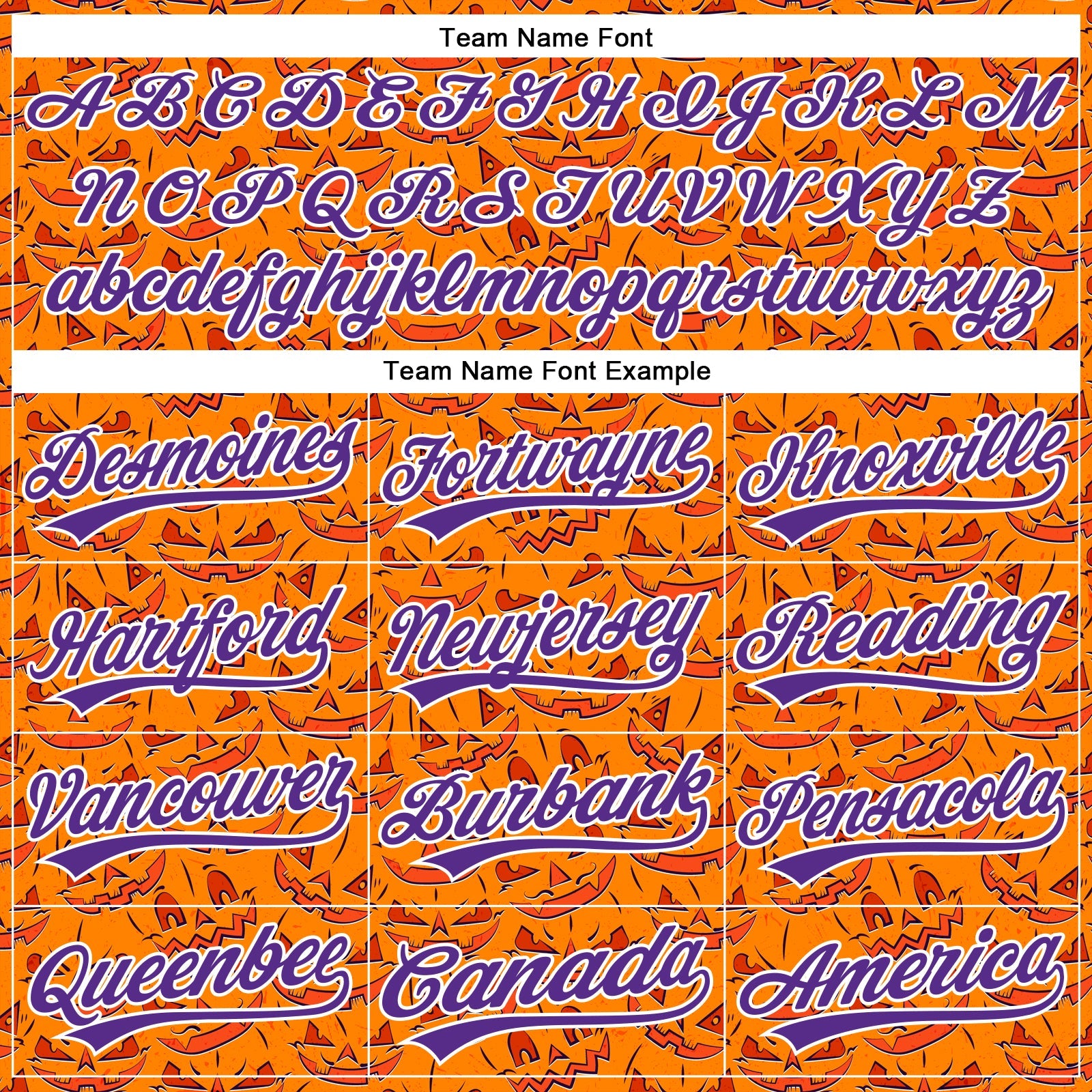 Custom Bay Orange Purple-White 3D Halloween Authentic Baseball Jersey view 4