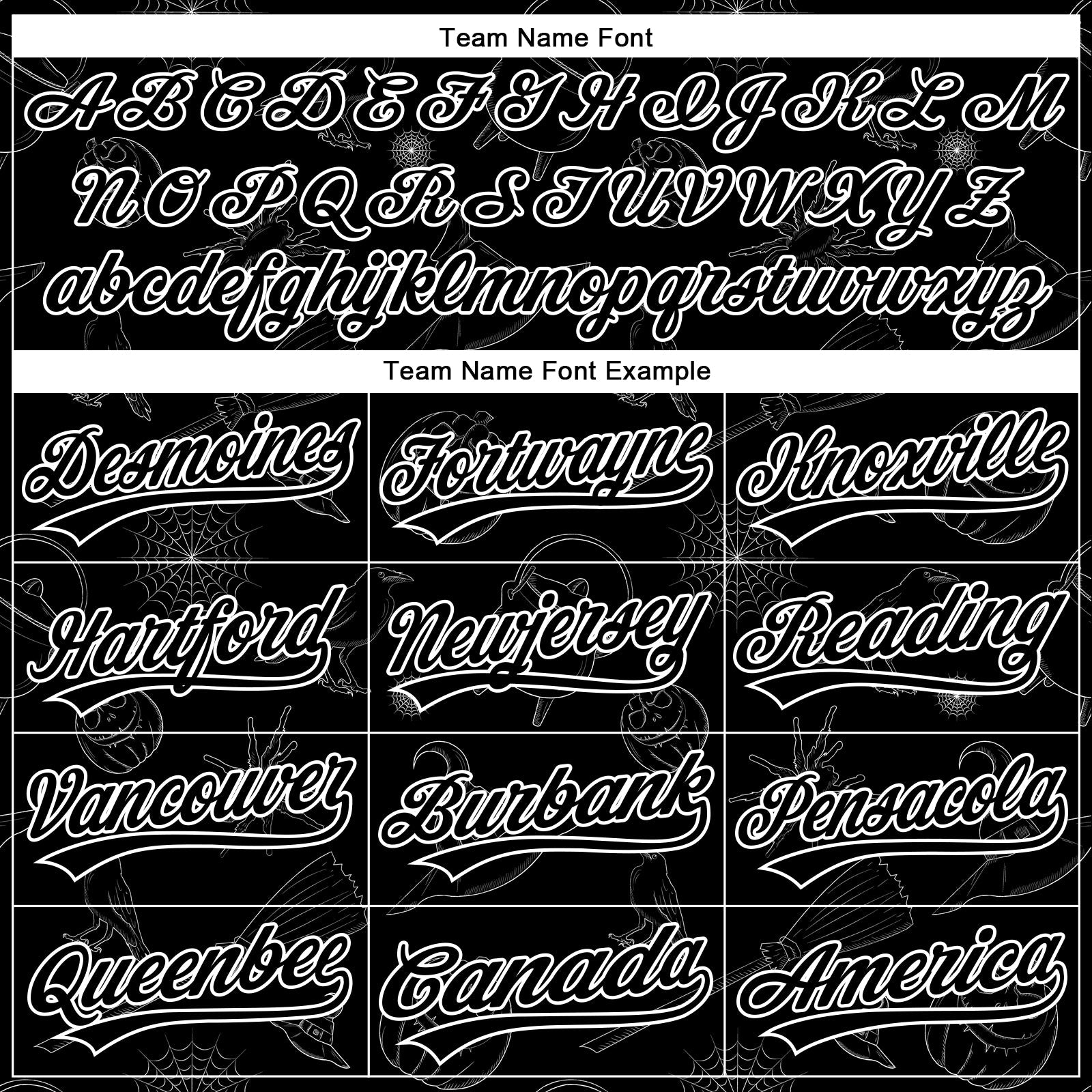 Custom Black White 3D Halloween Authentic Baseball Jersey view 4