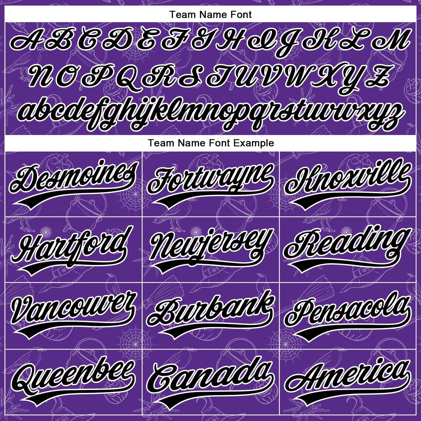 Custom Purple Black-White 3D Halloween Authentic Baseball Jersey view 4