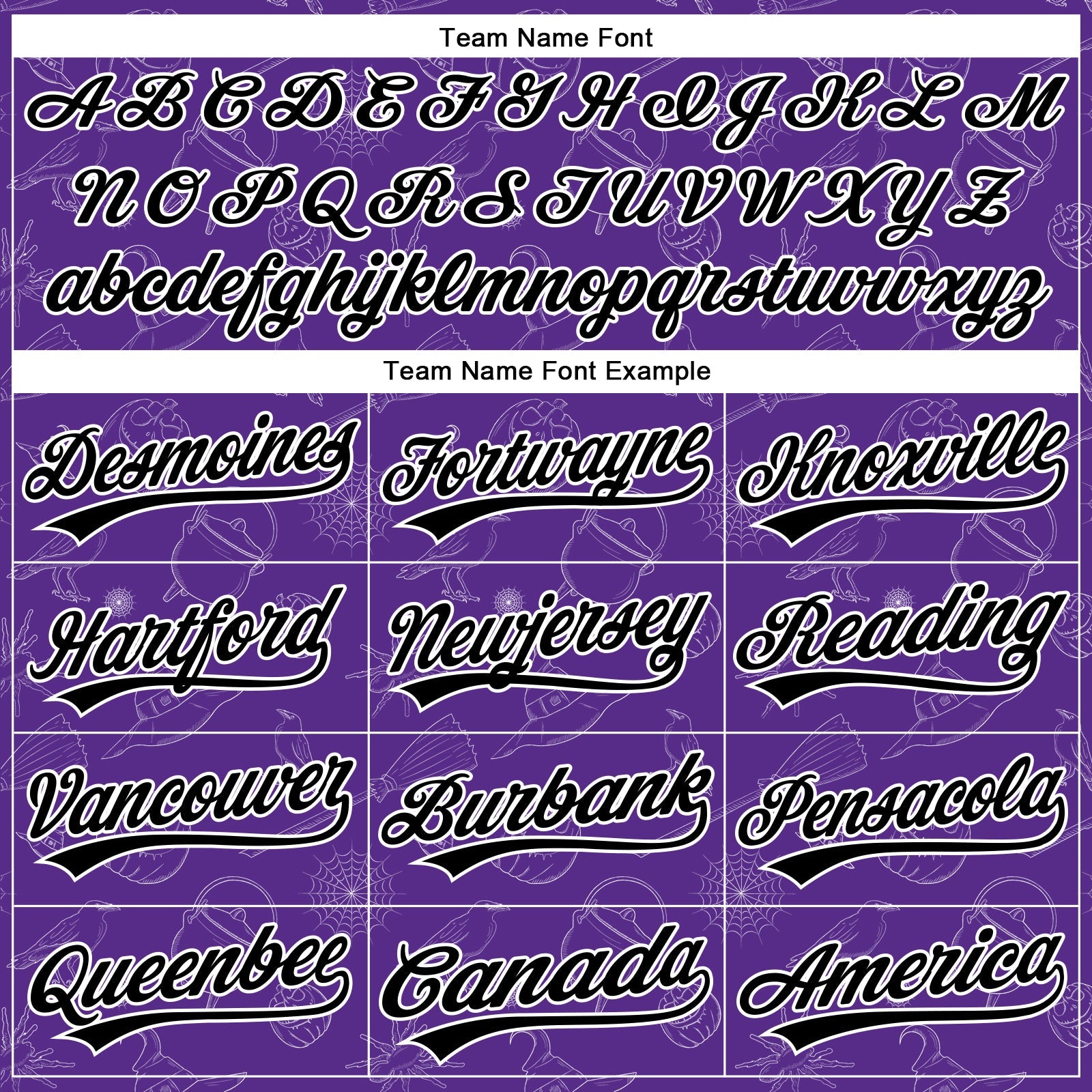 Custom Purple Black-White 3D Halloween Authentic Baseball Jersey view 4