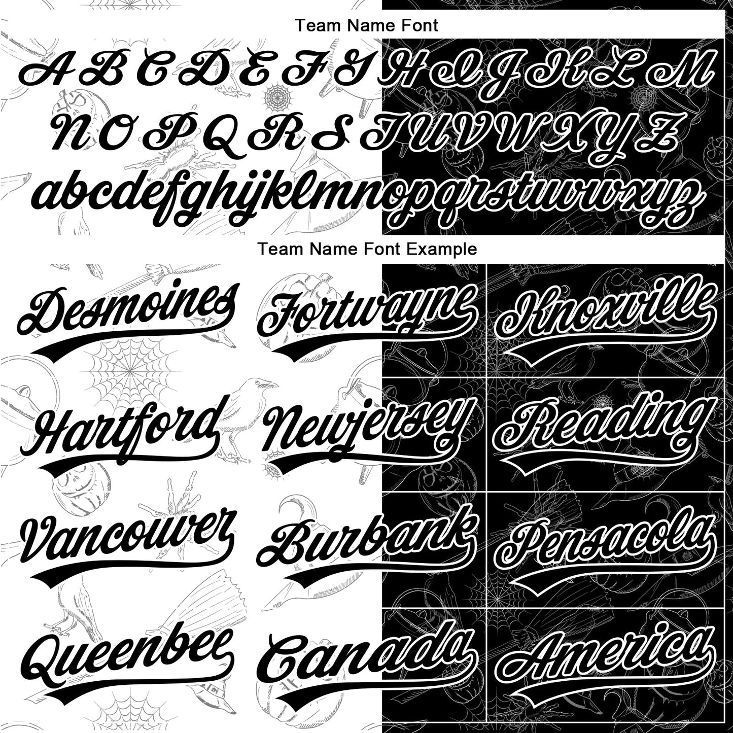 Custom Black White 3D Halloween Authentic Baseball Jersey view 4