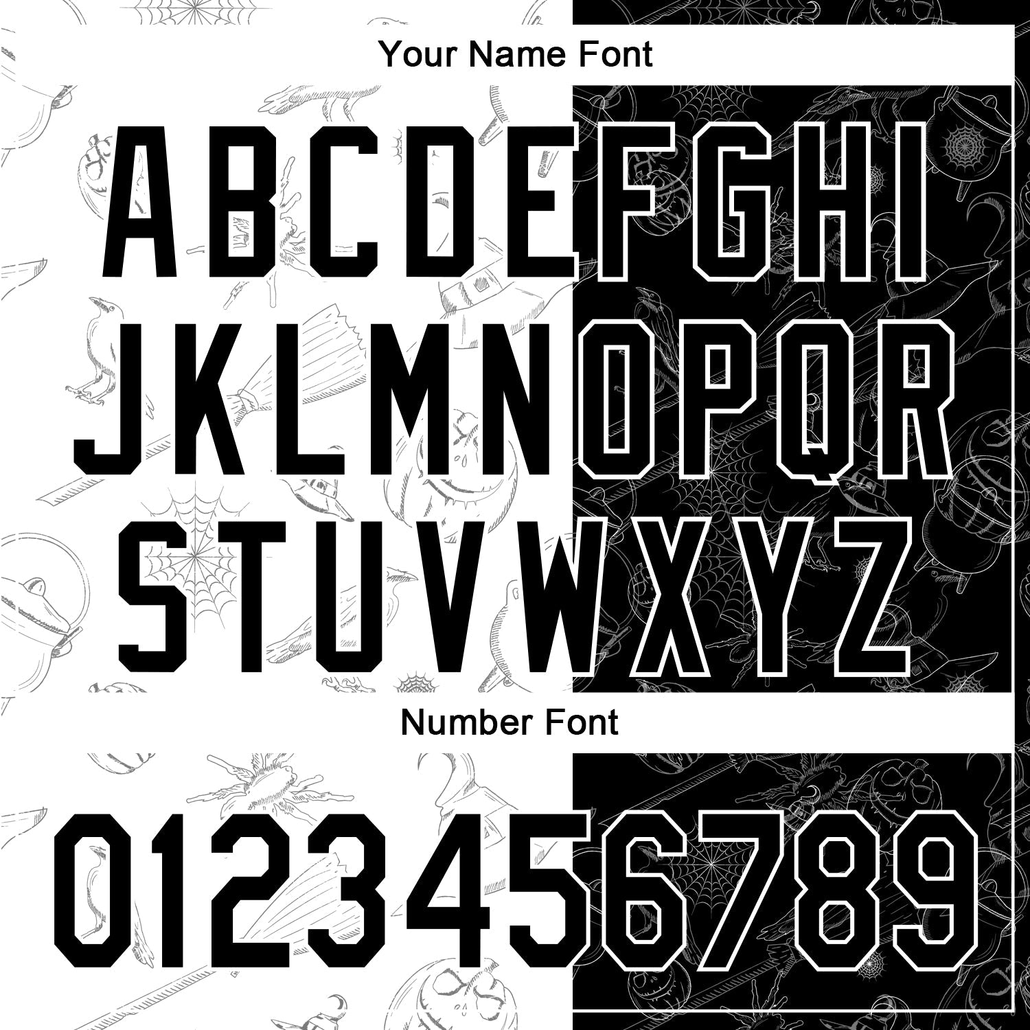 Custom Black White 3D Halloween Authentic Baseball Jersey view 5