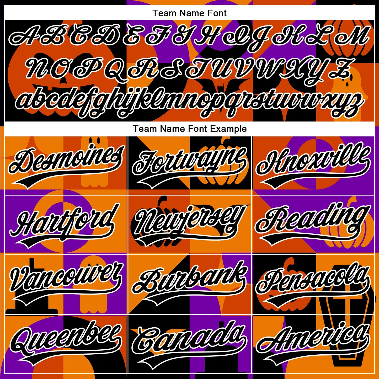 Custom Orange Black-Purple 3D Halloween Authentic Baseball Jersey view 4
