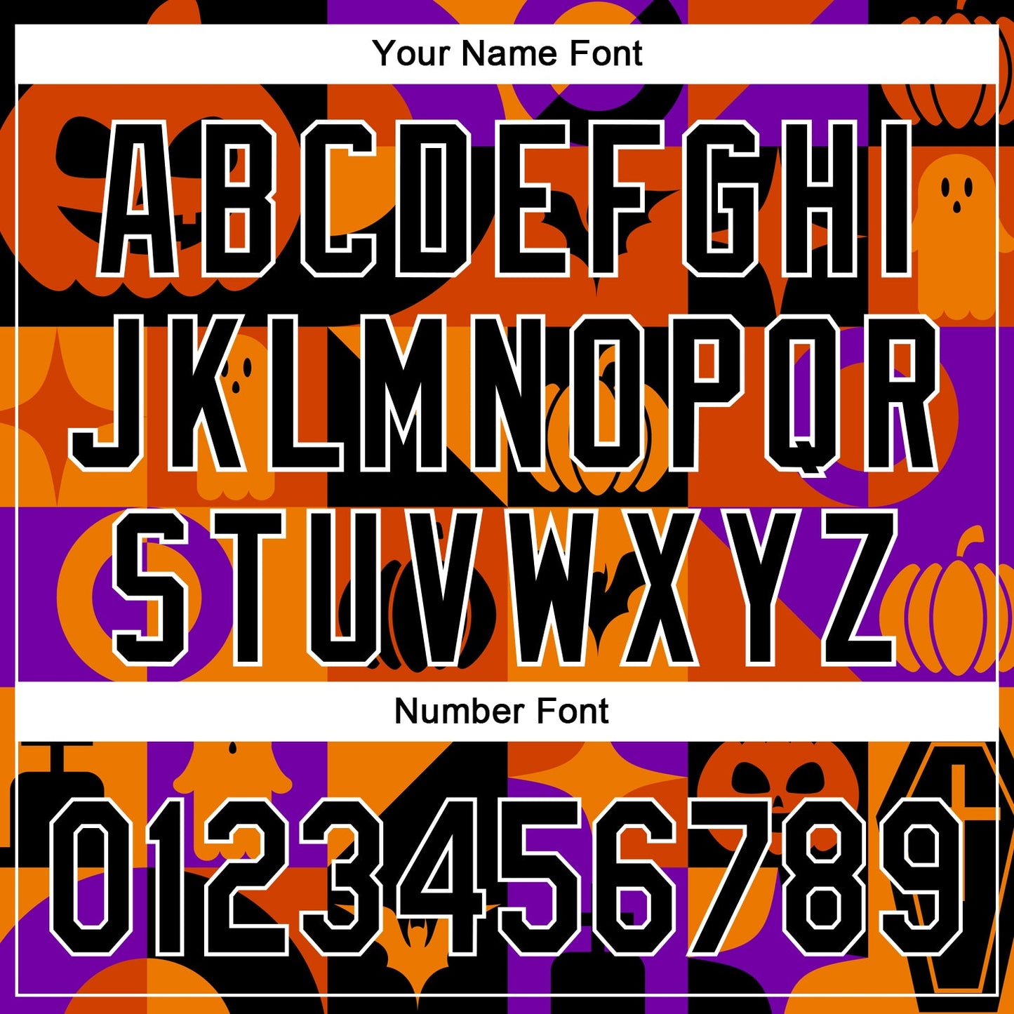 Custom Orange Black-Purple 3D Halloween Authentic Baseball Jersey view 5