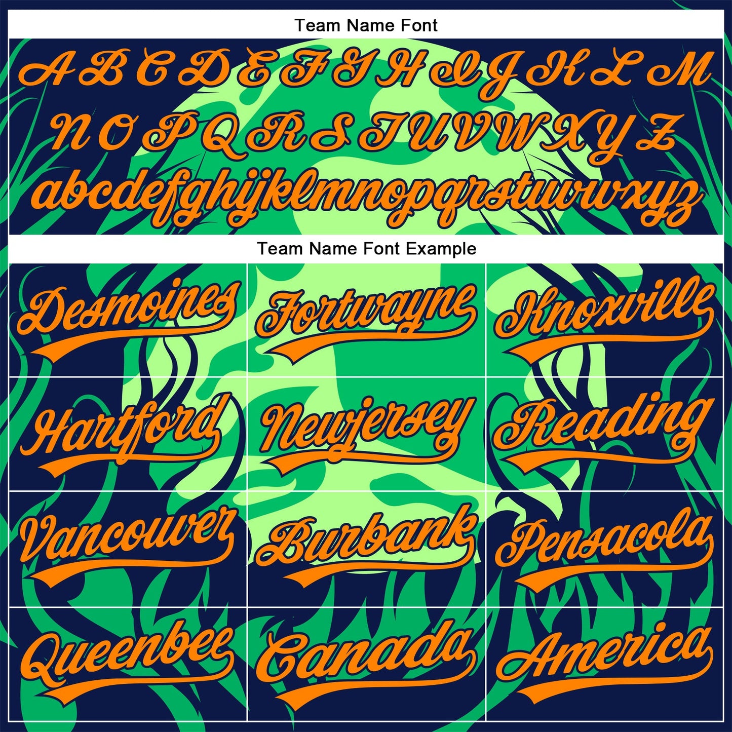 Custom Neon Green Bay Orange-Navy 3D Halloween Authentic Baseball Jersey view 4