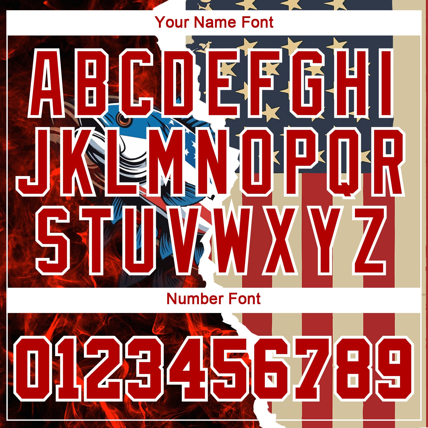 Custom Stitched Red White 3D American Flag And Largemouth Bass Fish Fishing Sports Pullover Sweatshirt Hoodie view 4