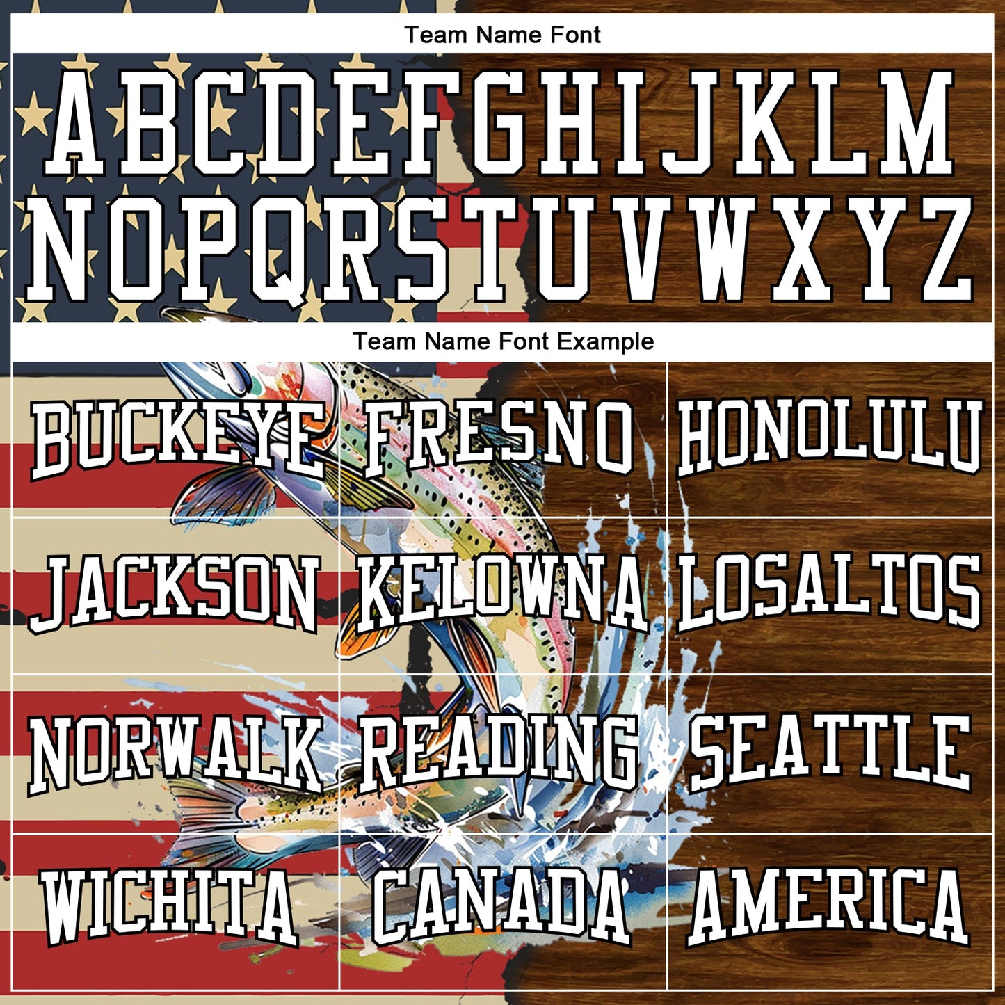 Custom Stitched Navy City Cream Red-Brown 3D American Flag And Rainbow Trout Fish Fishing Sports Pullover Sweatshirt Hoodie view 3