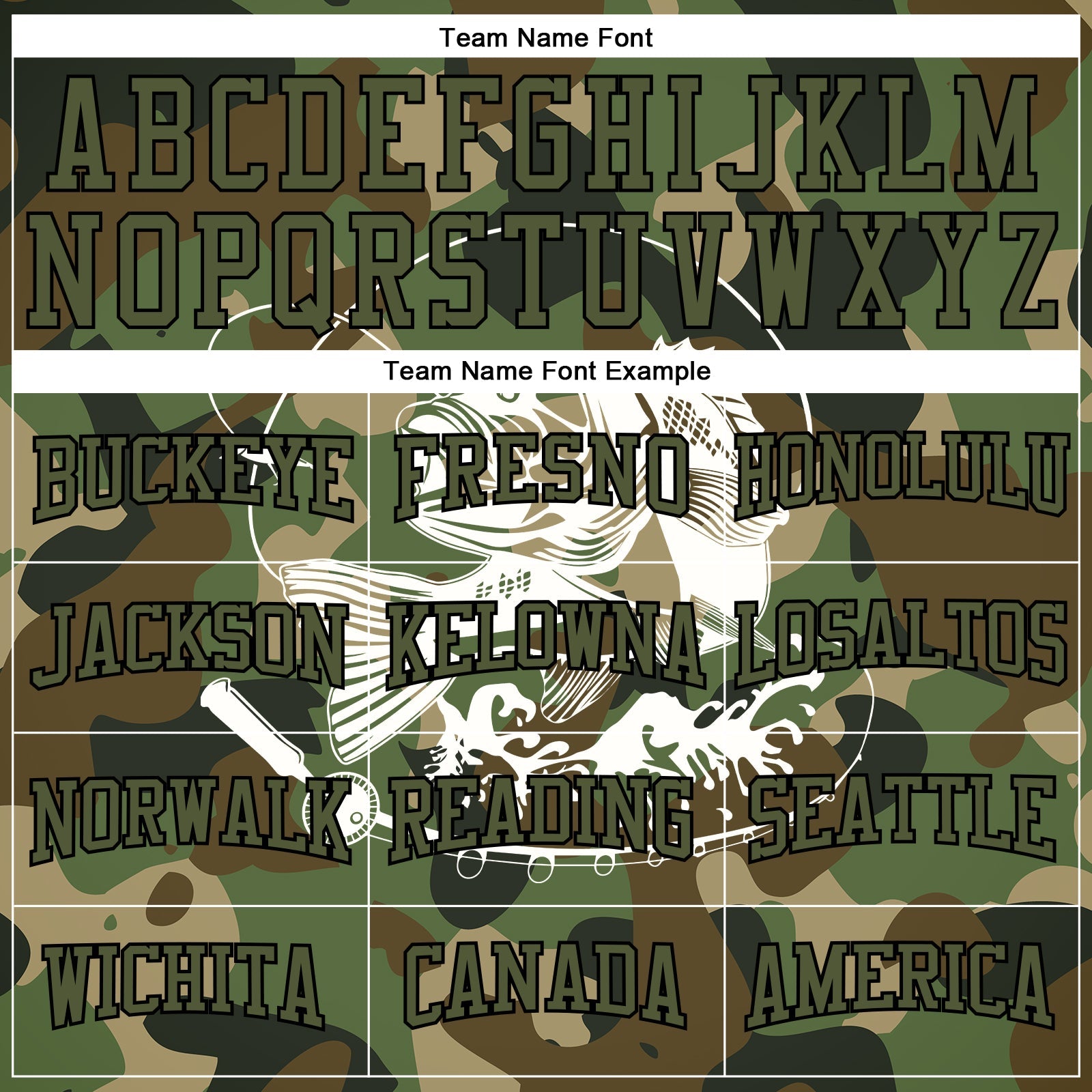 Custom Stitched Camo Olive-Black 3D Smallmouth Bass Fish Fishing Sports Pullover Sweatshirt Hoodie view 3