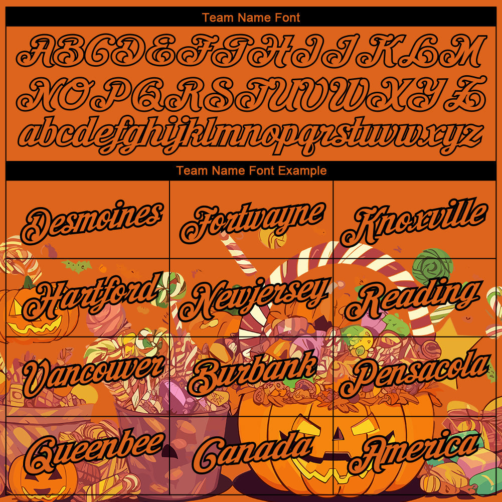Custom Texas Orange Black 3D Halloween Performance T-Shirt view 3