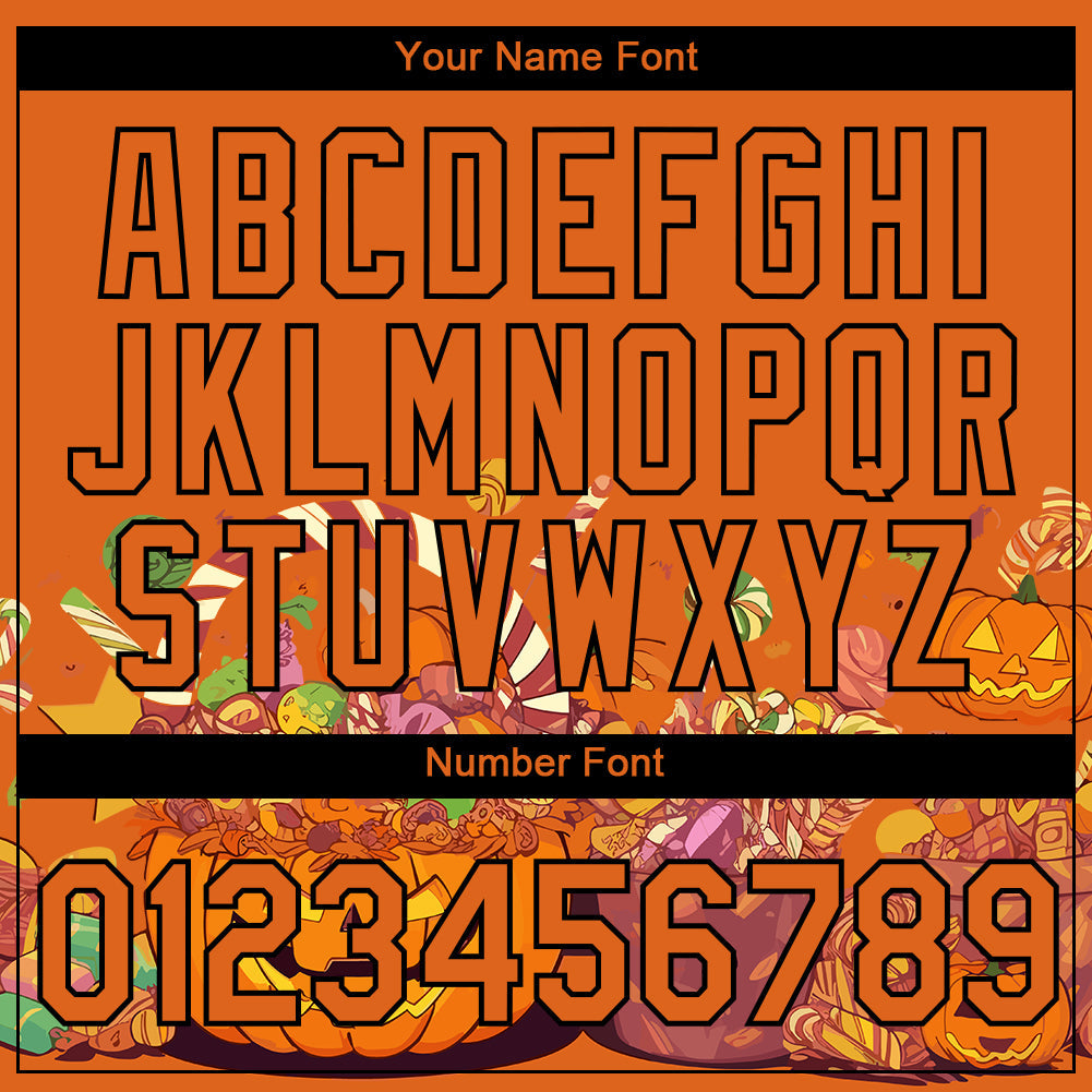 Custom Texas Orange Black 3D Halloween Performance T-Shirt view 4