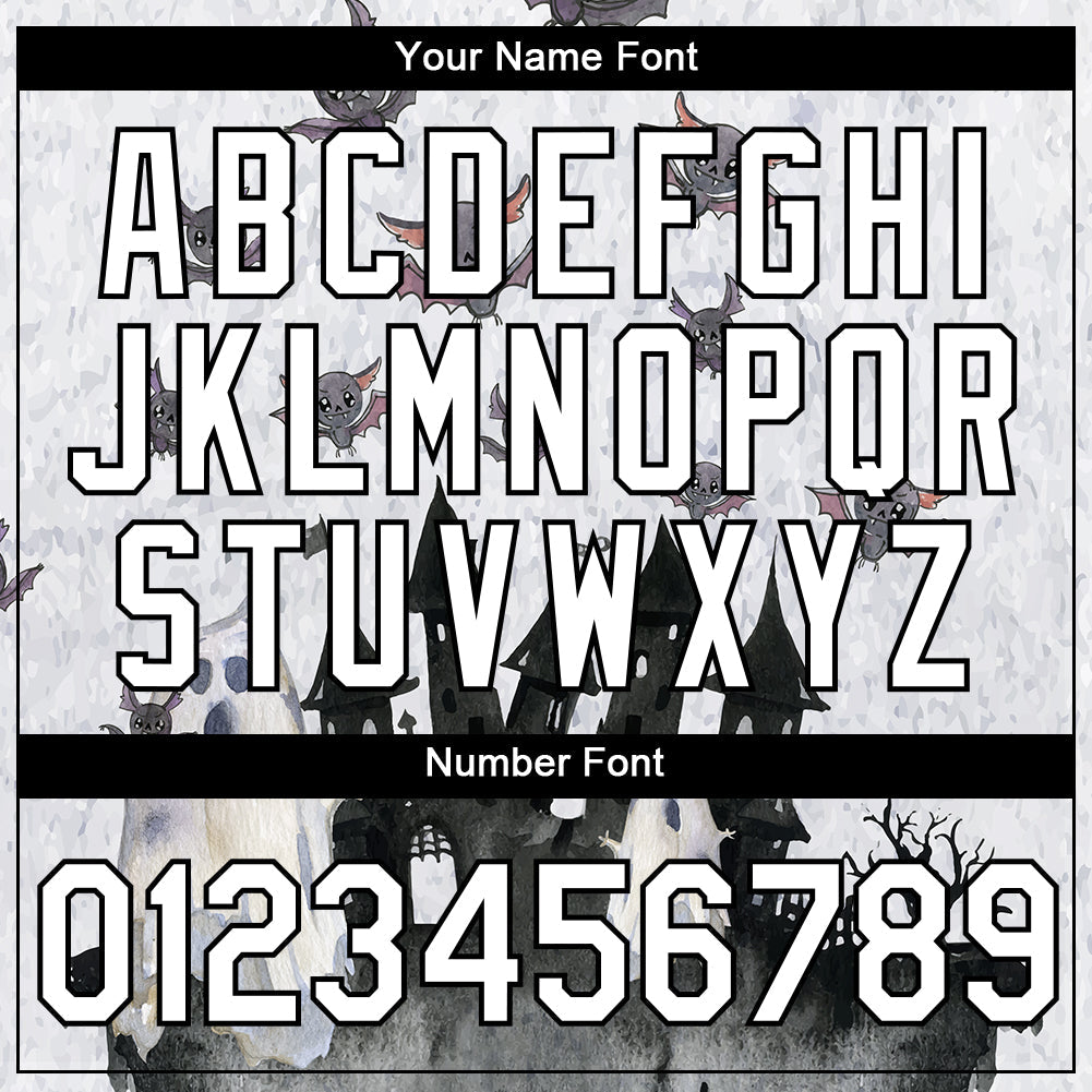Custom White Black 3D Halloween Performance T-Shirt view 4