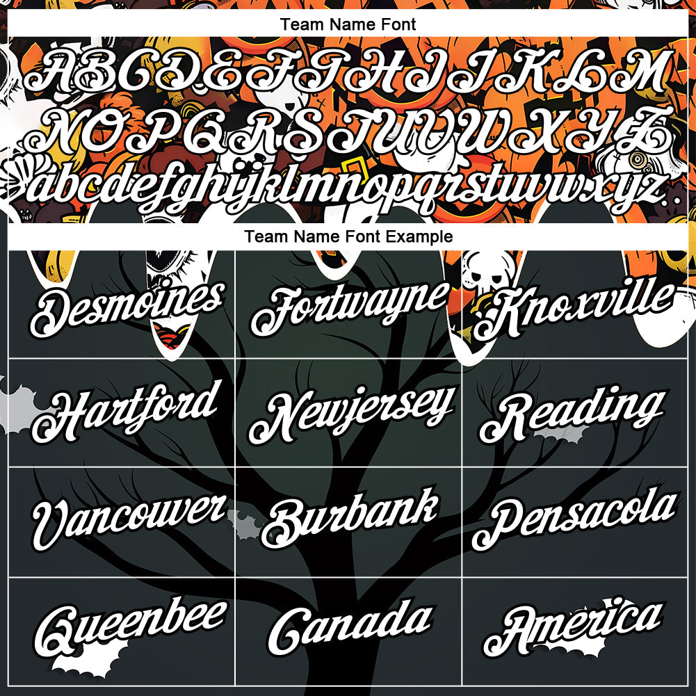 Custom Steel Gray Black-Orange 3D Halloween Performance T-Shirt view 3