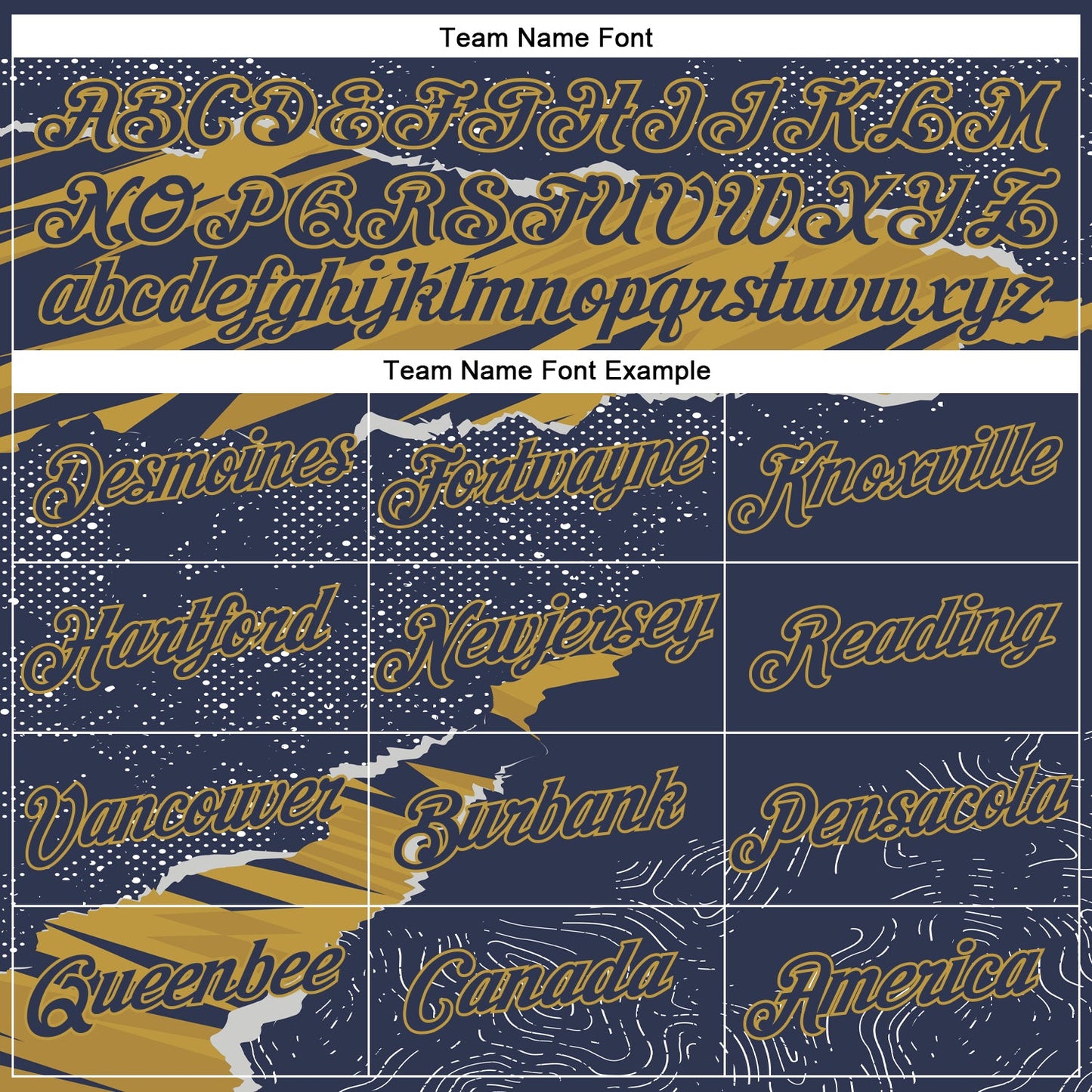 Custom Stitched Navy Old Gold 3D Pattern Design Torn Paper Style Sports Pullover Sweatshirt Hoodie view 3
