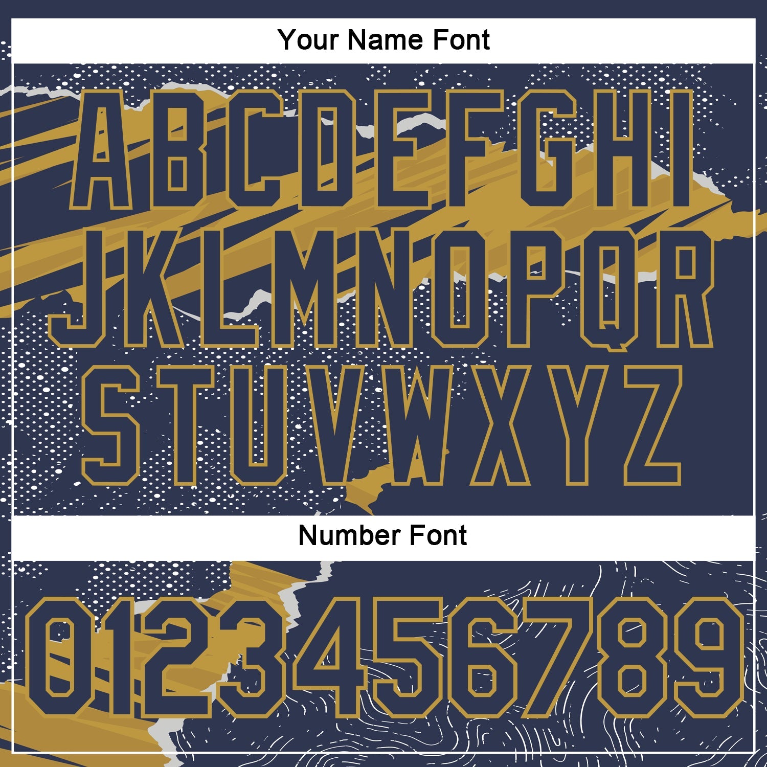 Custom Stitched Navy Old Gold 3D Pattern Design Torn Paper Style Sports Pullover Sweatshirt Hoodie view 4