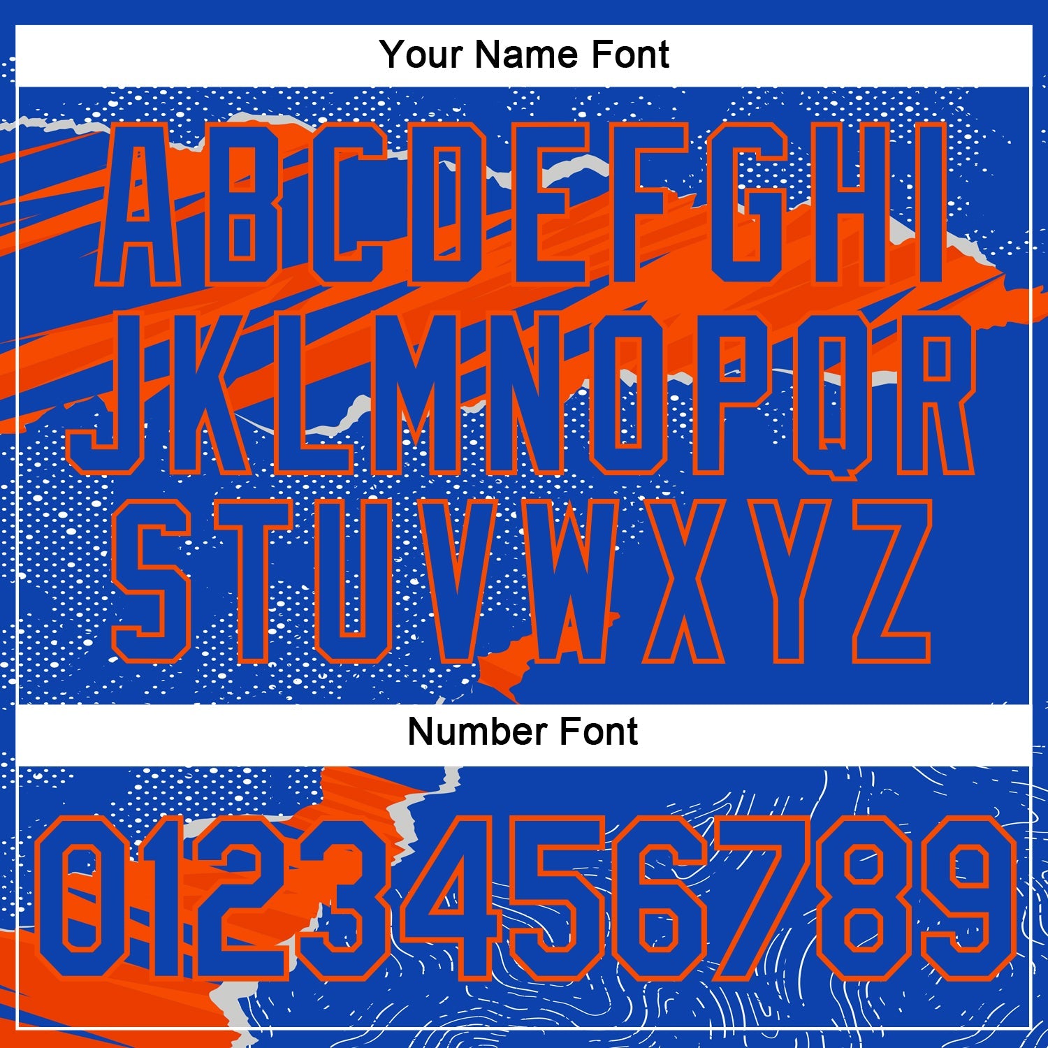 Custom Stitched Thunder Blue Orange 3D Pattern Design Torn Paper Style Sports Pullover Sweatshirt Hoodie view 4