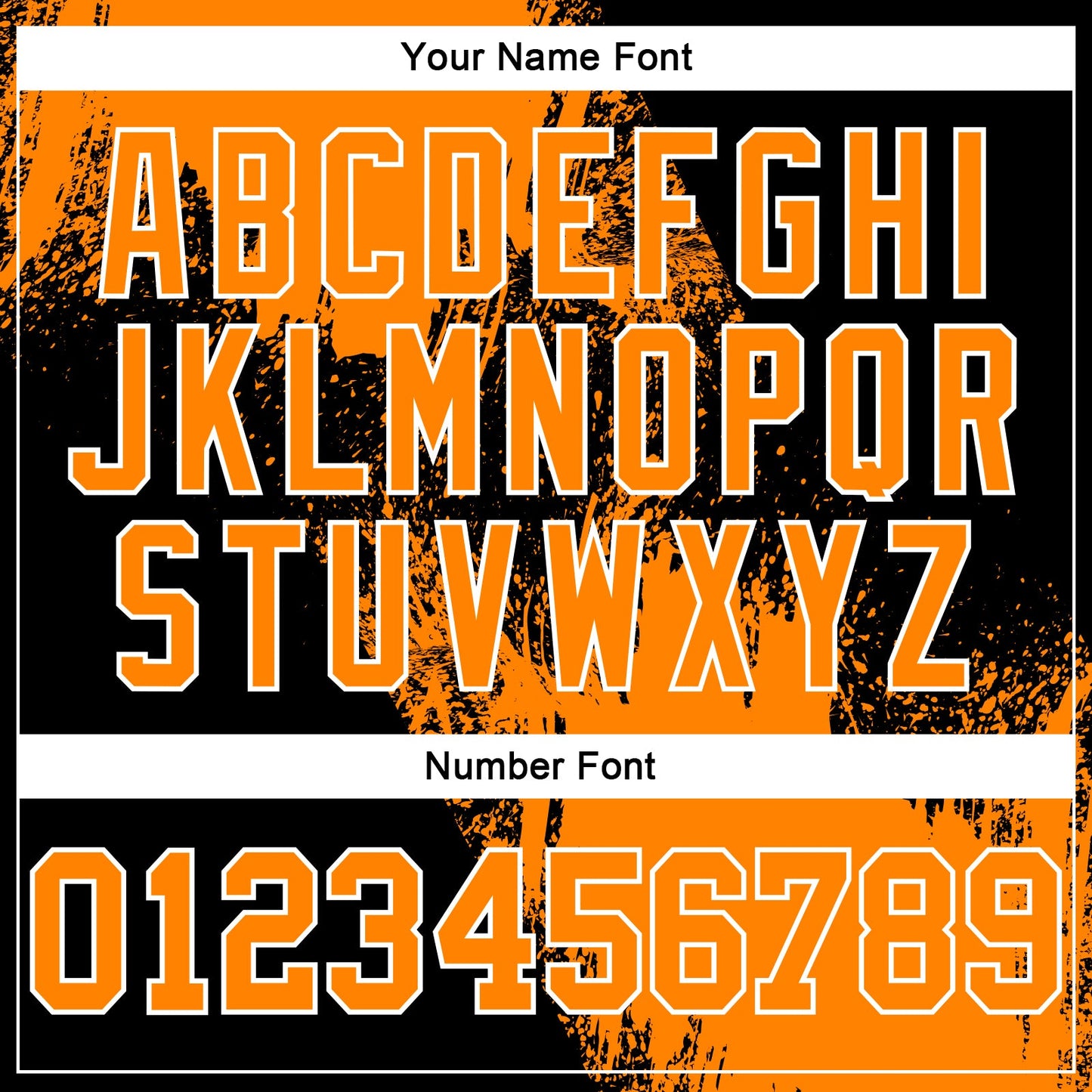 Custom Stitched Black Bay Orange-White 3D Pattern Design Abstract Brush Stroke Sports Pullover Sweatshirt Hoodie view 4