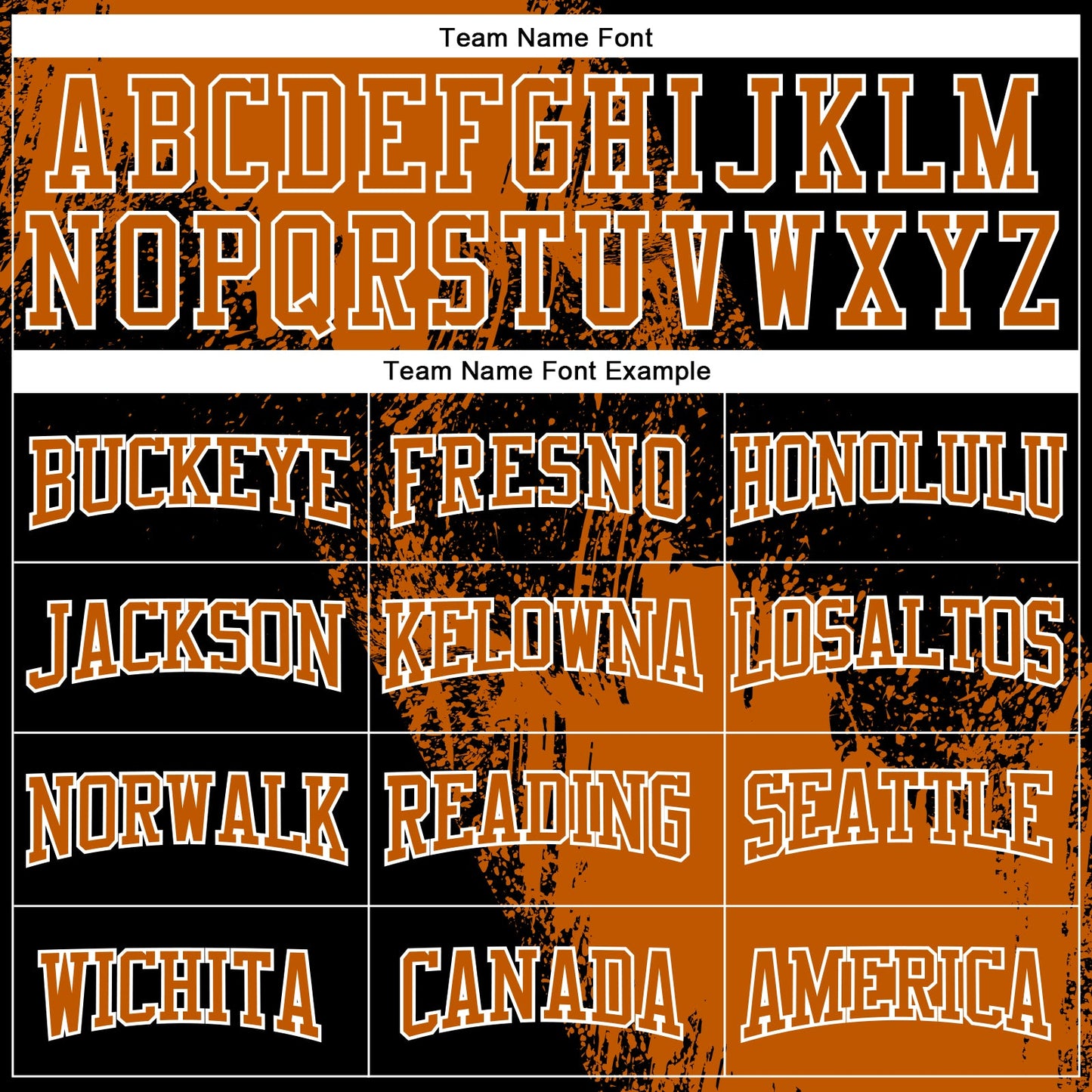 Custom Stitched Black Texas Orange-White 3D Pattern Design Abstract Brush Stroke Sports Pullover Sweatshirt Hoodie view 3