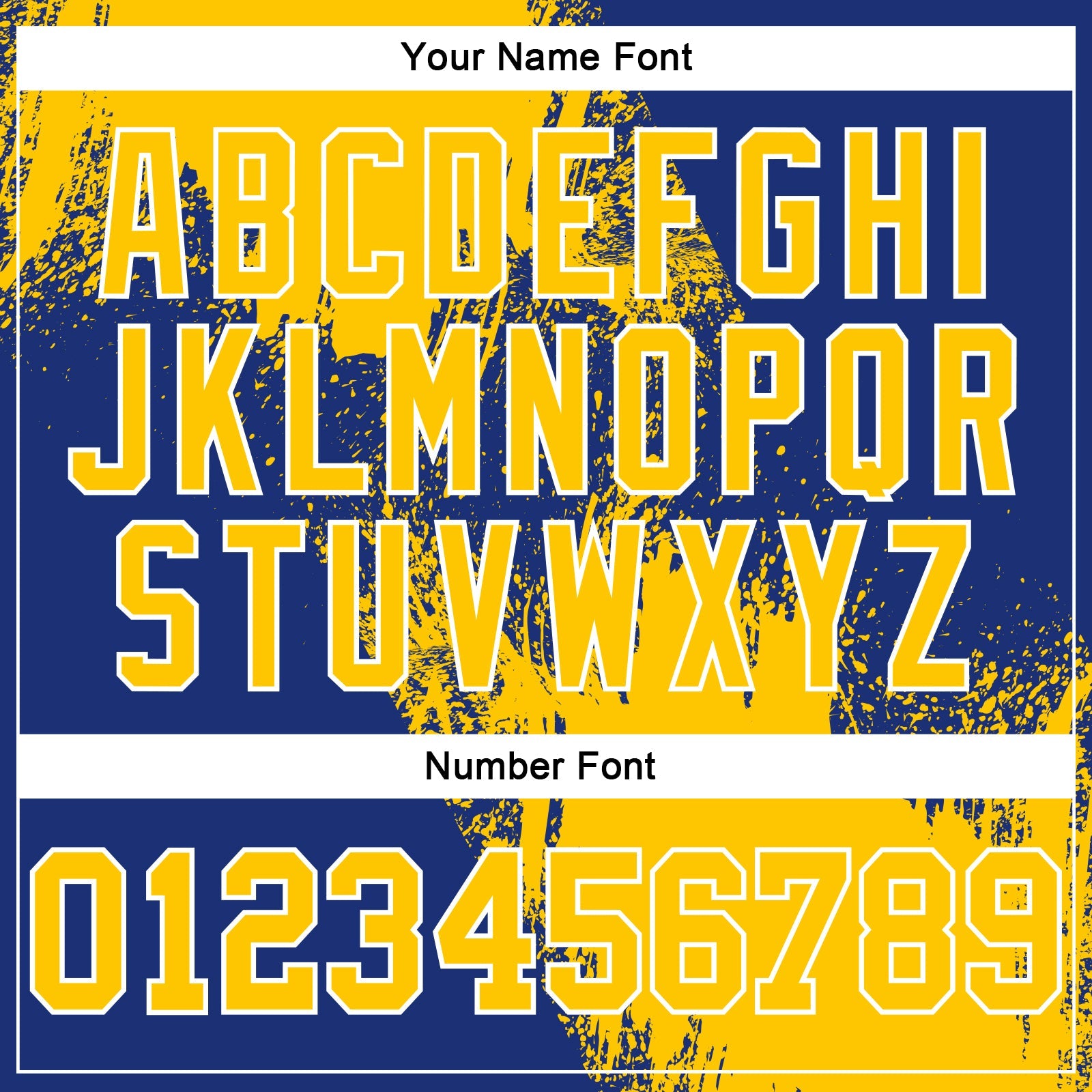 Custom Stitched Royal Yellow-White 3D Pattern Design Abstract Brush Stroke Sports Pullover Sweatshirt Hoodie view 4