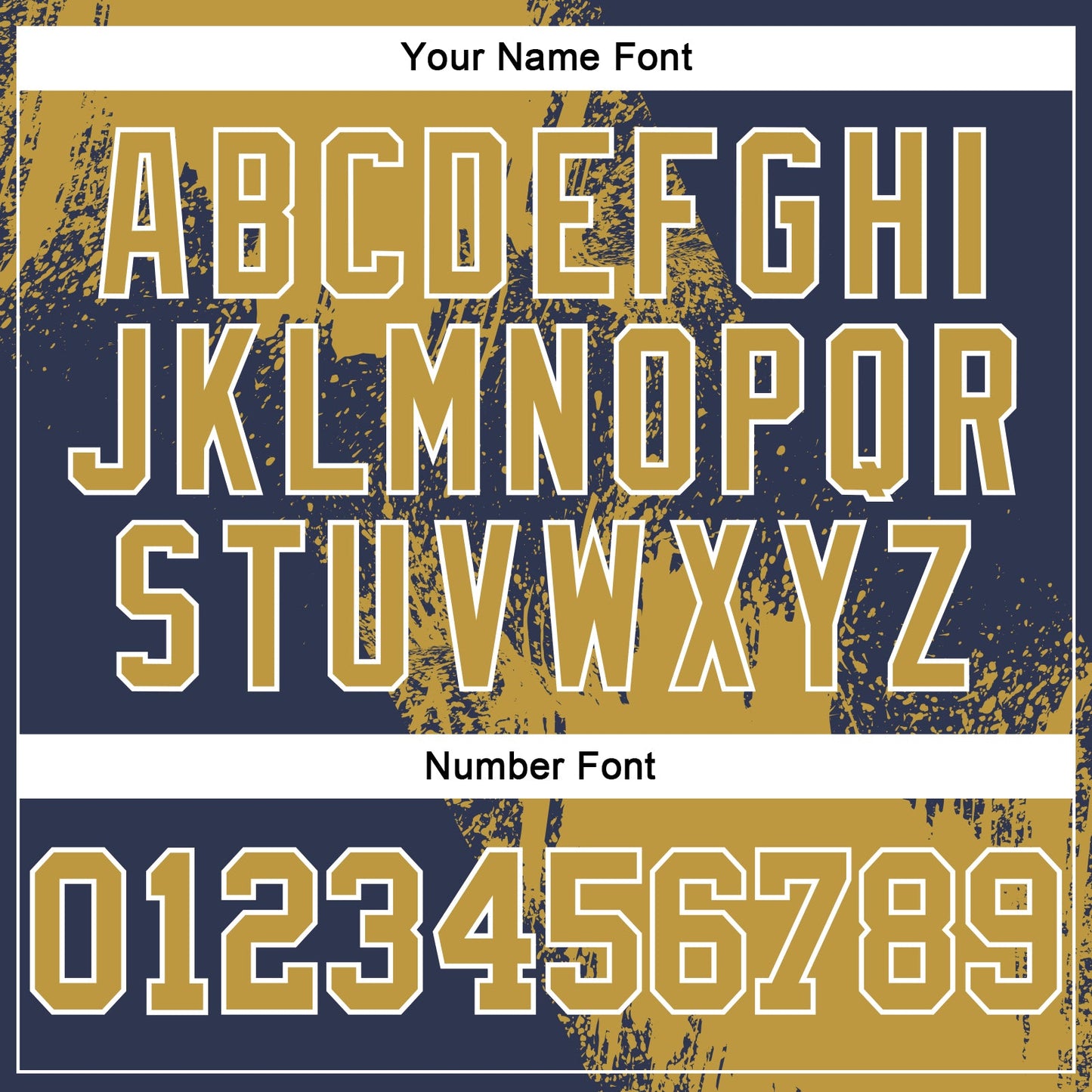 Custom Stitched Navy Old Gold-White 3D Pattern Design Abstract Brush Stroke Sports Pullover Sweatshirt Hoodie view 4
