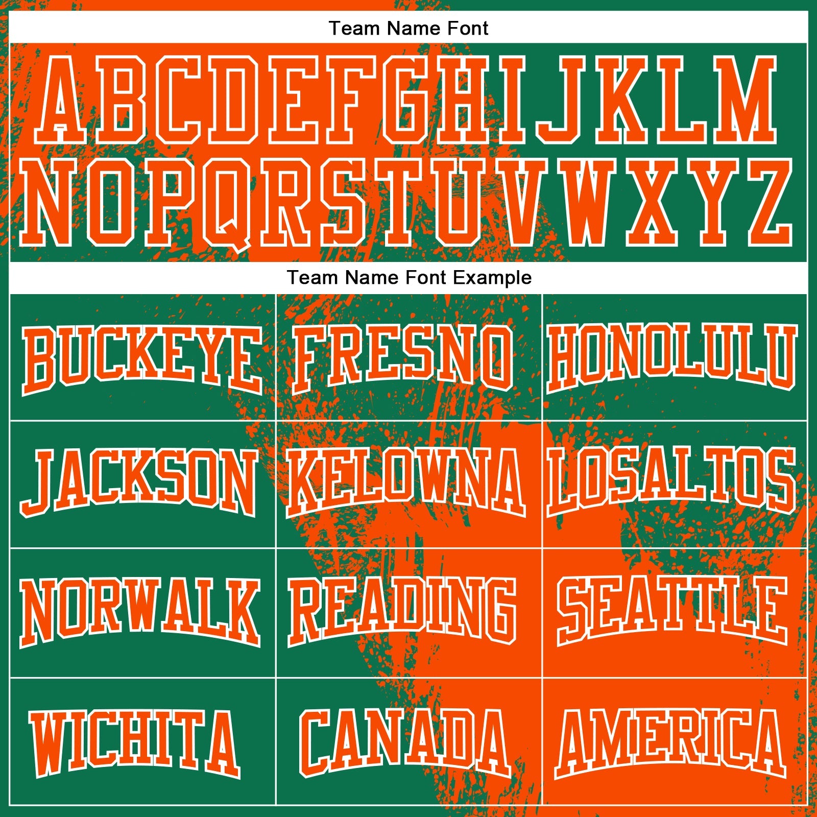 Custom Stitched Kelly Green Orange-White 3D Pattern Design Abstract Brush Stroke Sports Pullover Sweatshirt Hoodie view 4