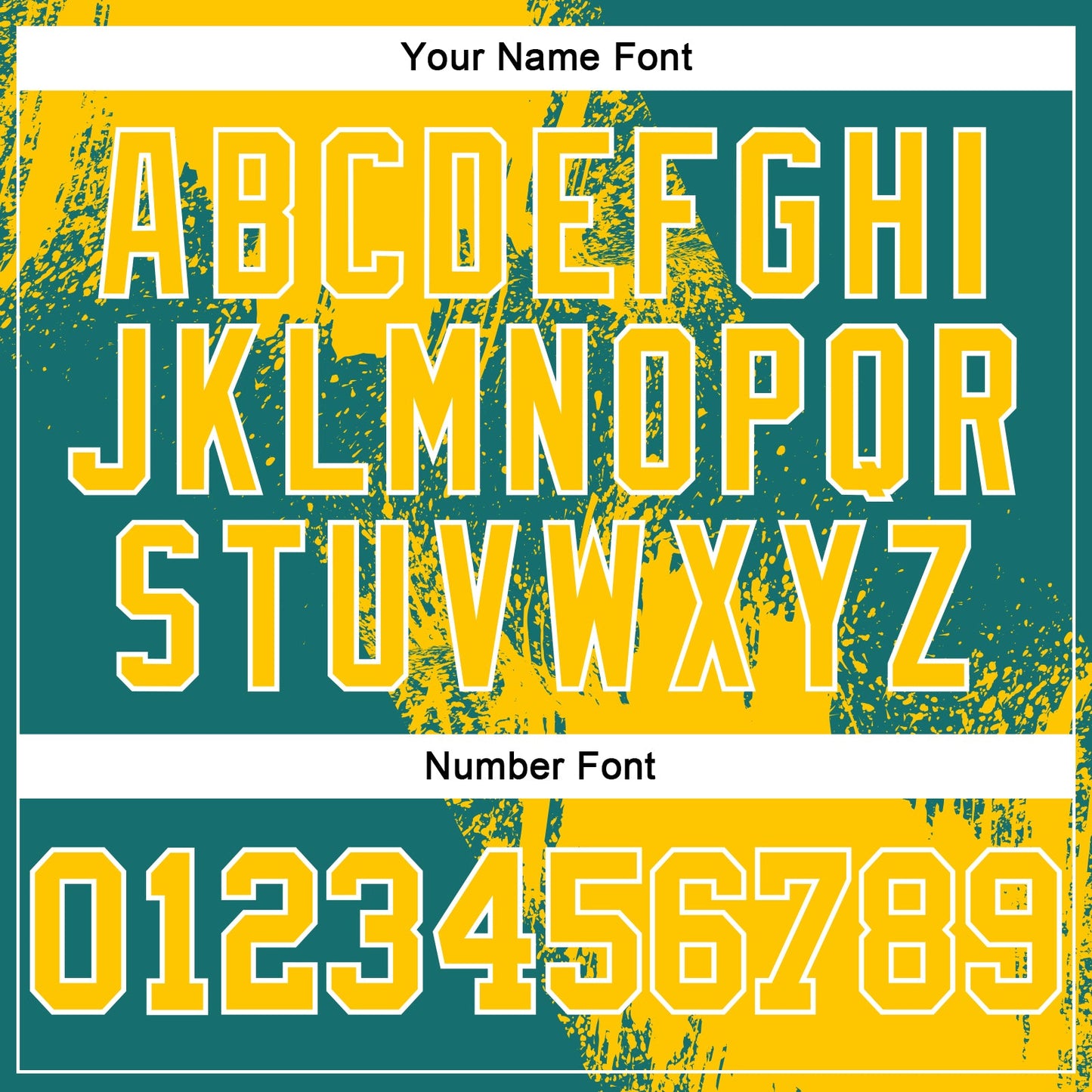 Custom Stitched Teal Yellow-White 3D Pattern Design Abstract Brush Stroke Sports Pullover Sweatshirt Hoodie view 4