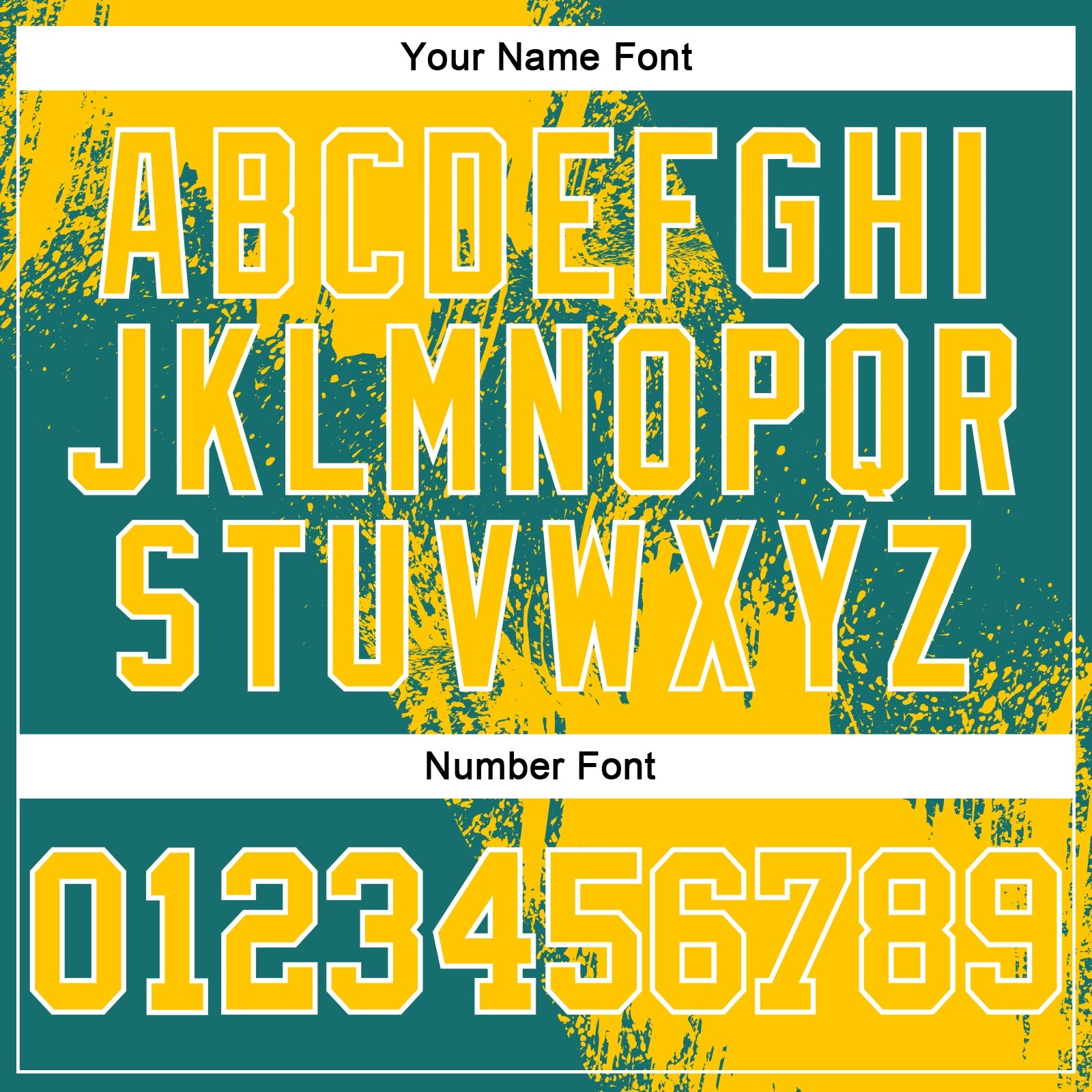 Custom Stitched Teal Yellow-White 3D Pattern Design Abstract Brush Stroke Sports Pullover Sweatshirt Hoodie view 4