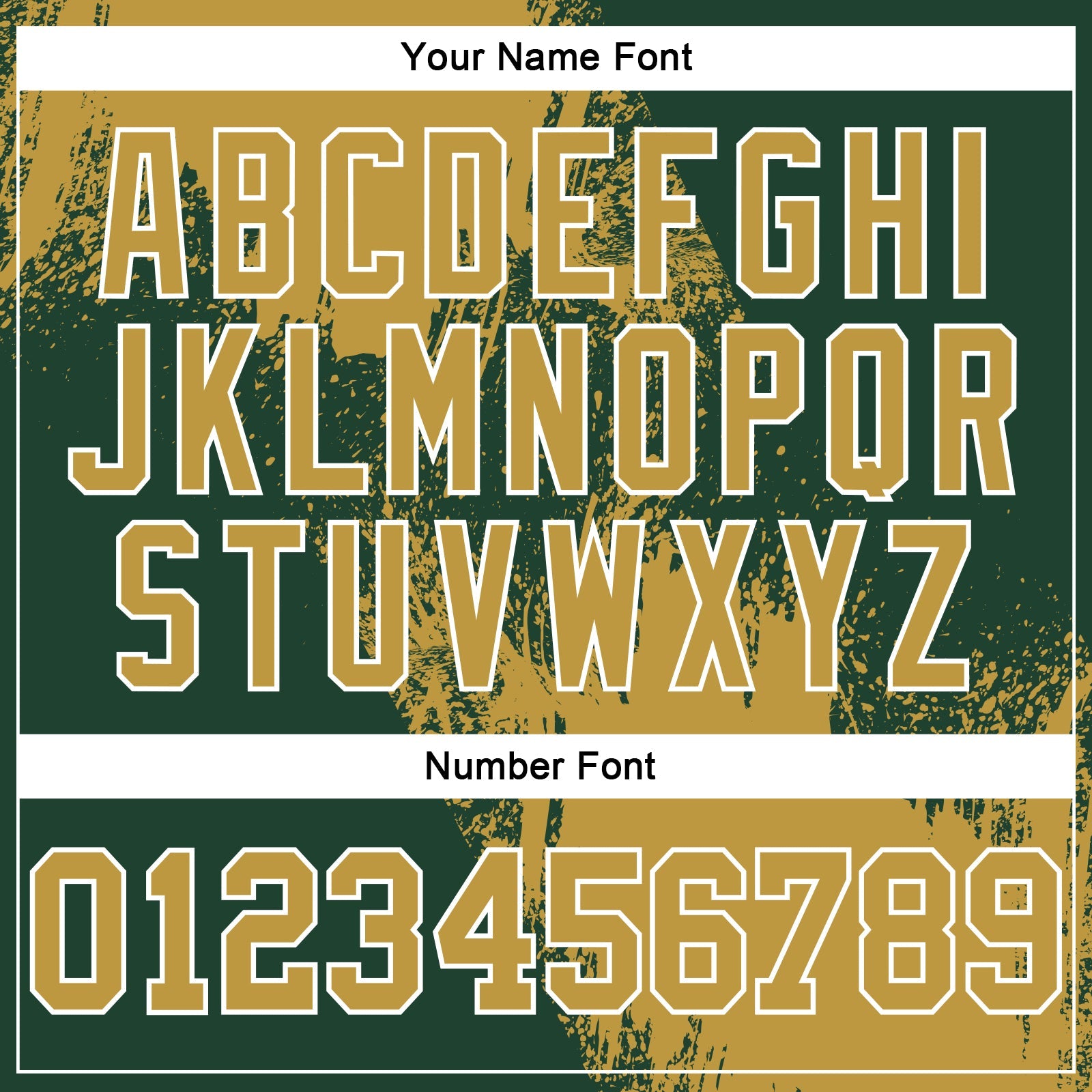 Custom Stitched Green Old Gold-White 3D Pattern Design Abstract Brush Stroke Sports Pullover Sweatshirt Hoodie view 4