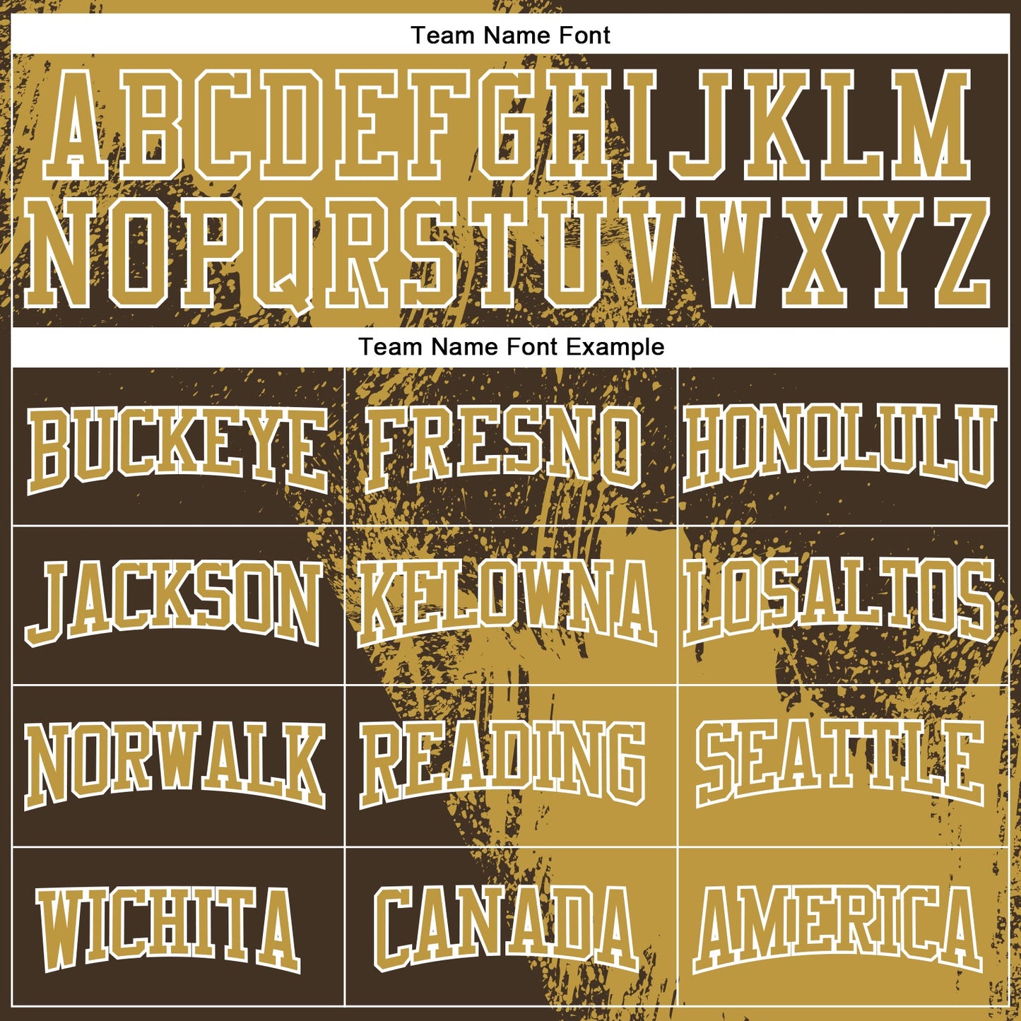 Custom Stitched Brown Old Gold-White 3D Pattern Design Abstract Brush Stroke Sports Pullover Sweatshirt Hoodie view 3