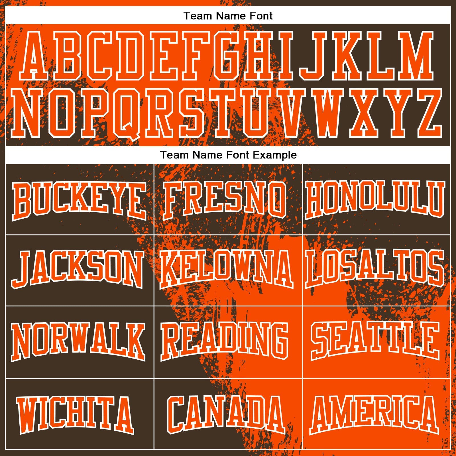 Custom Stitched Brown Orange-White 3D Pattern Design Abstract Brush Stroke Sports Pullover Sweatshirt Hoodie view 3