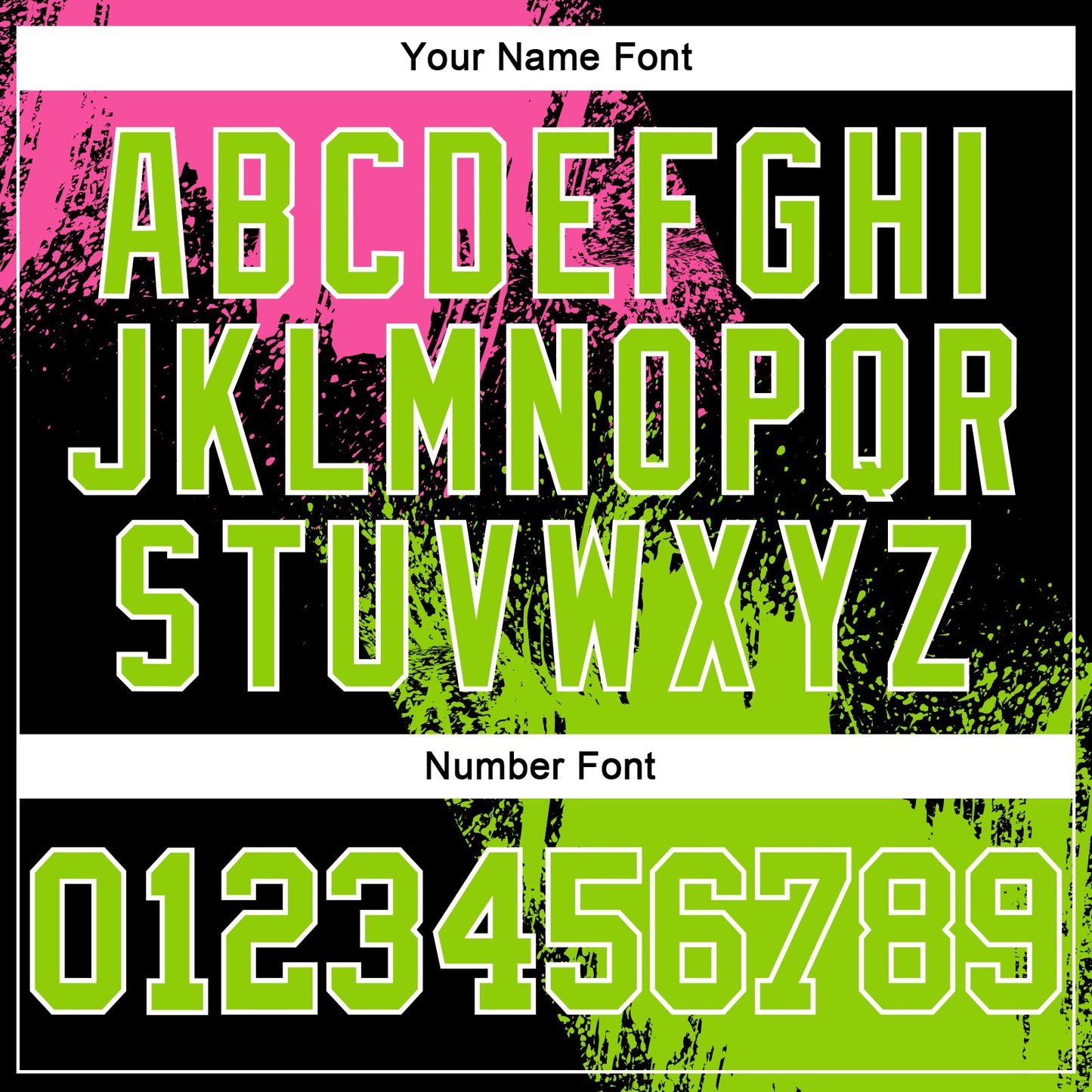 Custom Stitched Black Neon Green-Pink 3D Pattern Design Abstract Brush Stroke Sports Pullover Sweatshirt Hoodie view 4