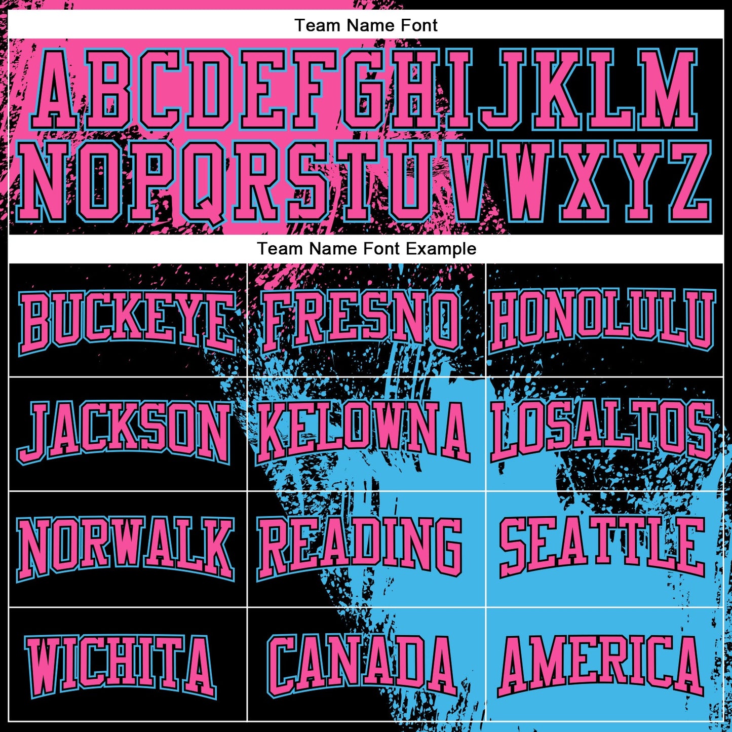 Custom Stitched Black Pink-Sky Blue 3D Pattern Design Abstract Brush Stroke Sports Pullover Sweatshirt Hoodie view 3