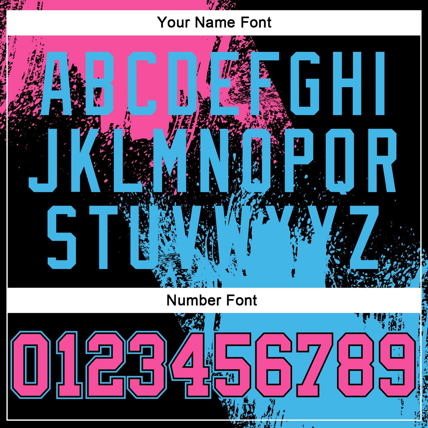 Custom Stitched Black Pink-Sky Blue 3D Pattern Design Abstract Brush Stroke Sports Pullover Sweatshirt Hoodie view 4