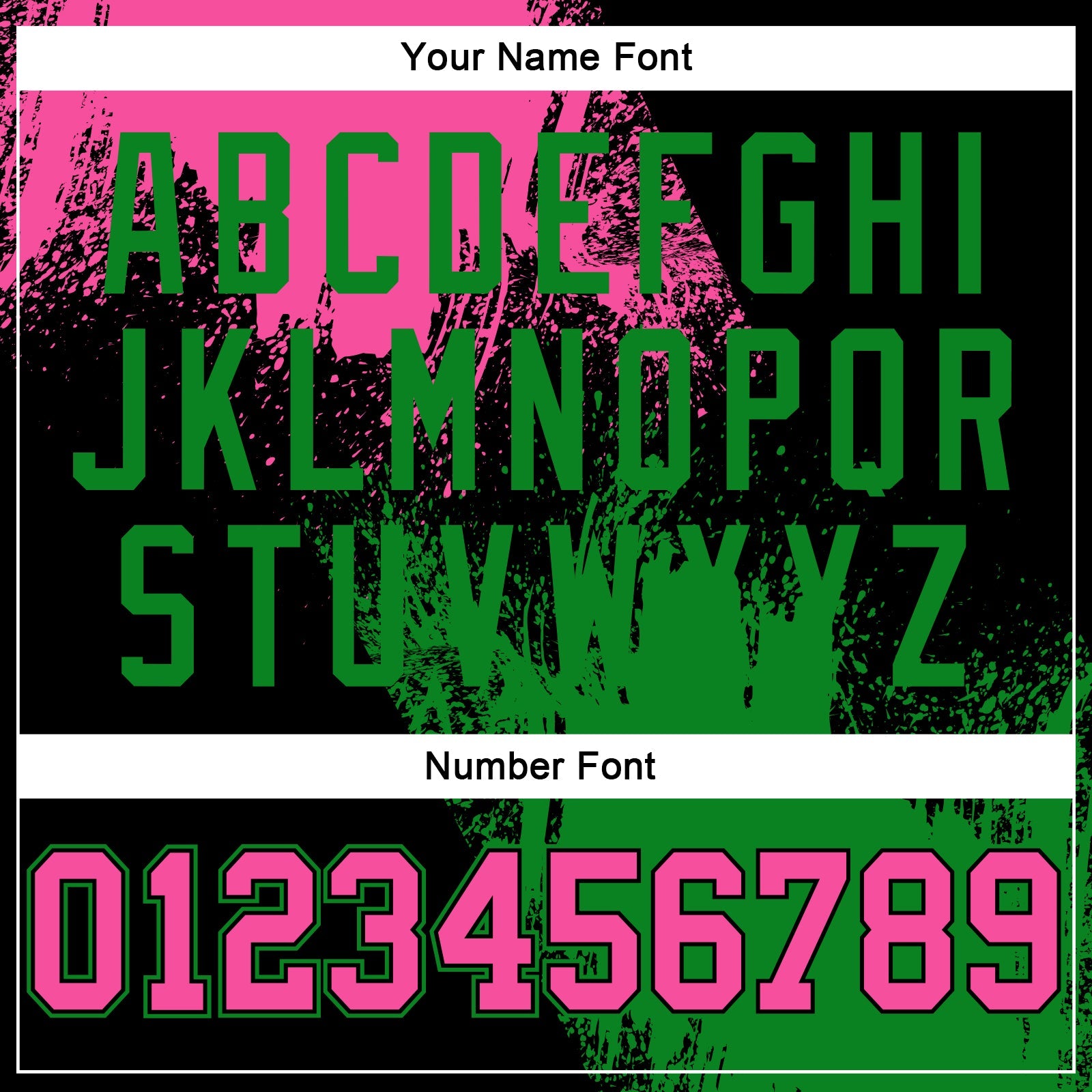 Custom Stitched Black Pink-Grass Green 3D Pattern Design Abstract Brush Stroke Sports Pullover Sweatshirt Hoodie view 4