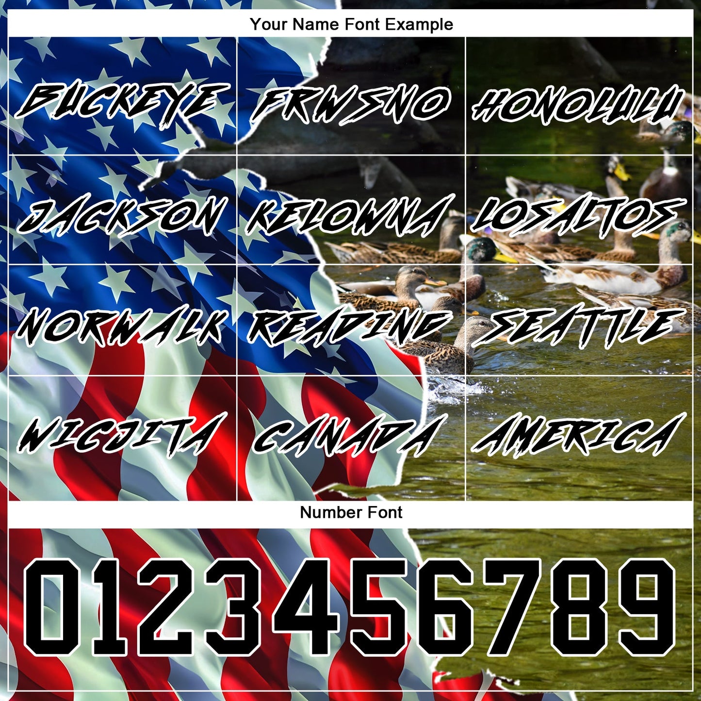 Custom Black White 3D American Flag And Duck Hunting Sports Pullover Sweatshirt Hoodie view 3