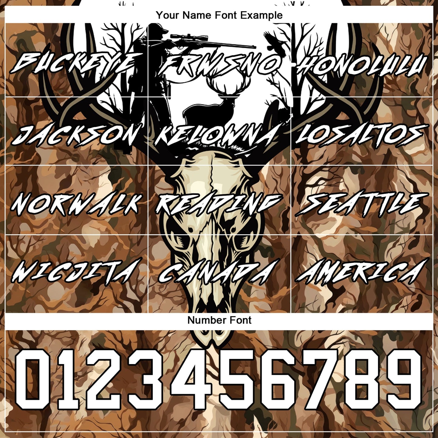 Custom Camo White-Black 3D Gun Hunter Deer Hunting Sports Pullover Sweatshirt Hoodie view 4
