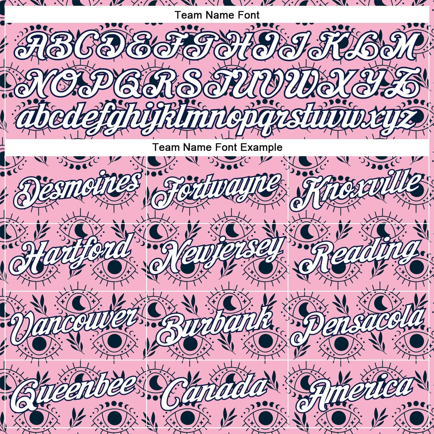 Custom Stitched Light Pink White-Navy 3D Pattern Design Evil Eyes Sports Pullover Sweatshirt Hoodie view 3