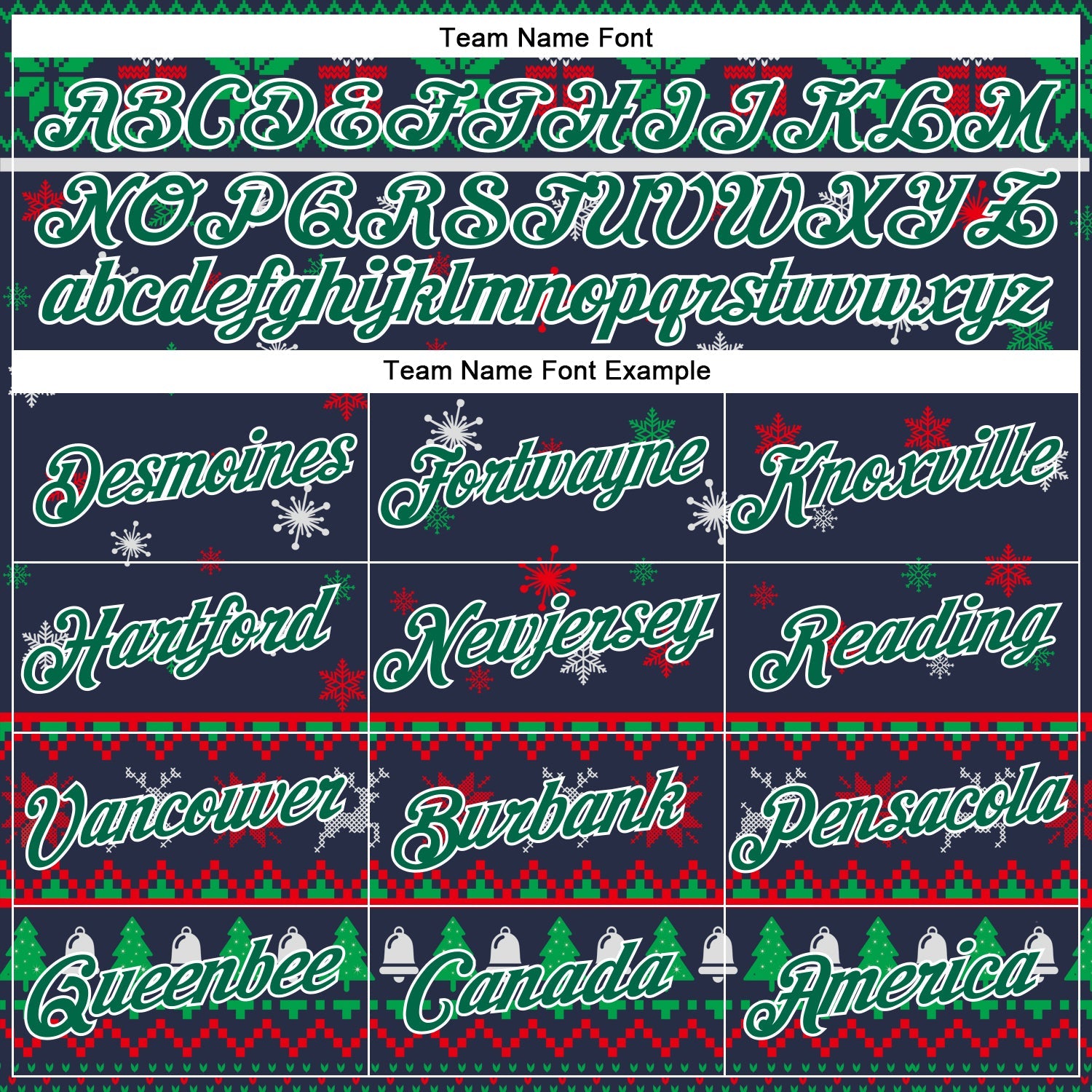 Custom Stitched Navy Kelly Green-White 3D Christmas Sports Pullover Sweatshirt Hoodie view 3