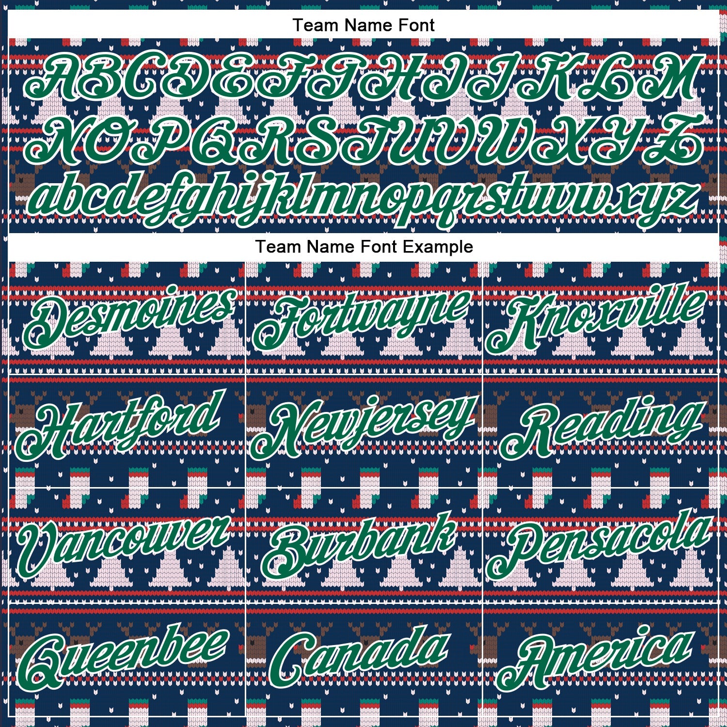 Custom Stitched Navy Kelly Green-White 3D Christmas Sports Pullover Sweatshirt Hoodie view 3