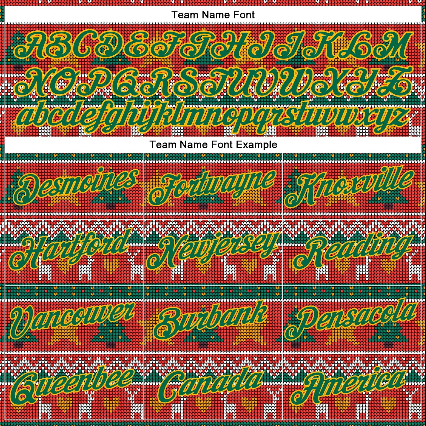 Custom Stitched Red Kelly Green-Gold 3D Christmas Sports Pullover Sweatshirt Hoodie view 3