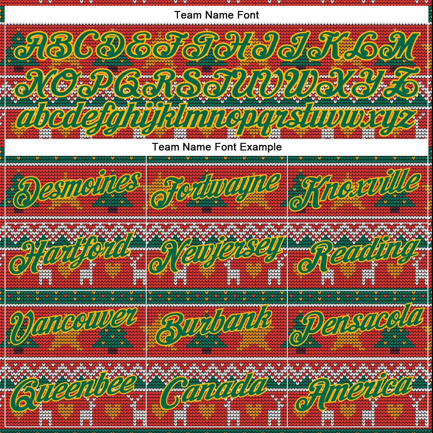 Custom Stitched Red Kelly Green-Gold 3D Christmas Sports Pullover Sweatshirt Hoodie view 3
