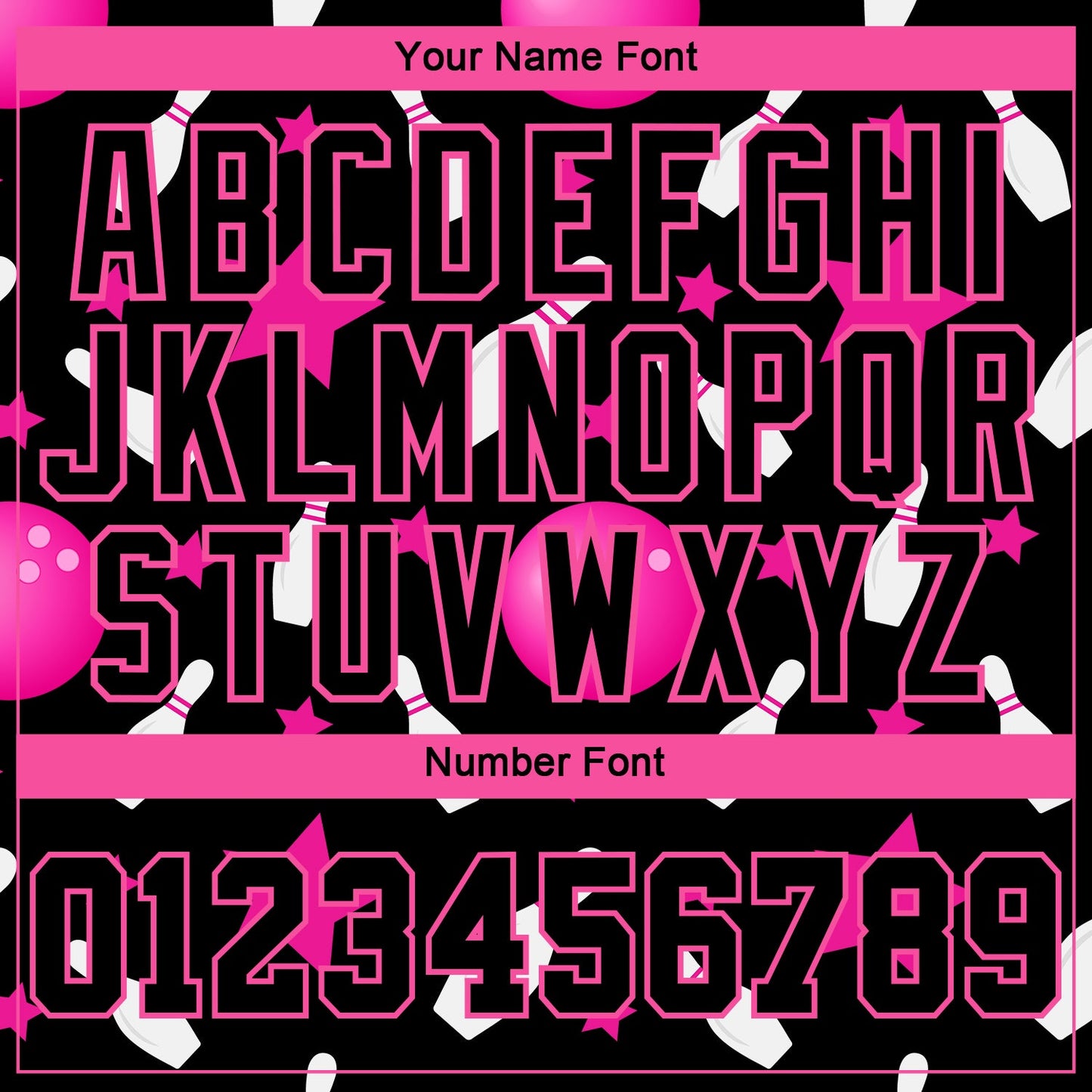 Custom Stitched Black Pink 3D Bowling Sports Pullover Sweatshirt Hoodie view 4