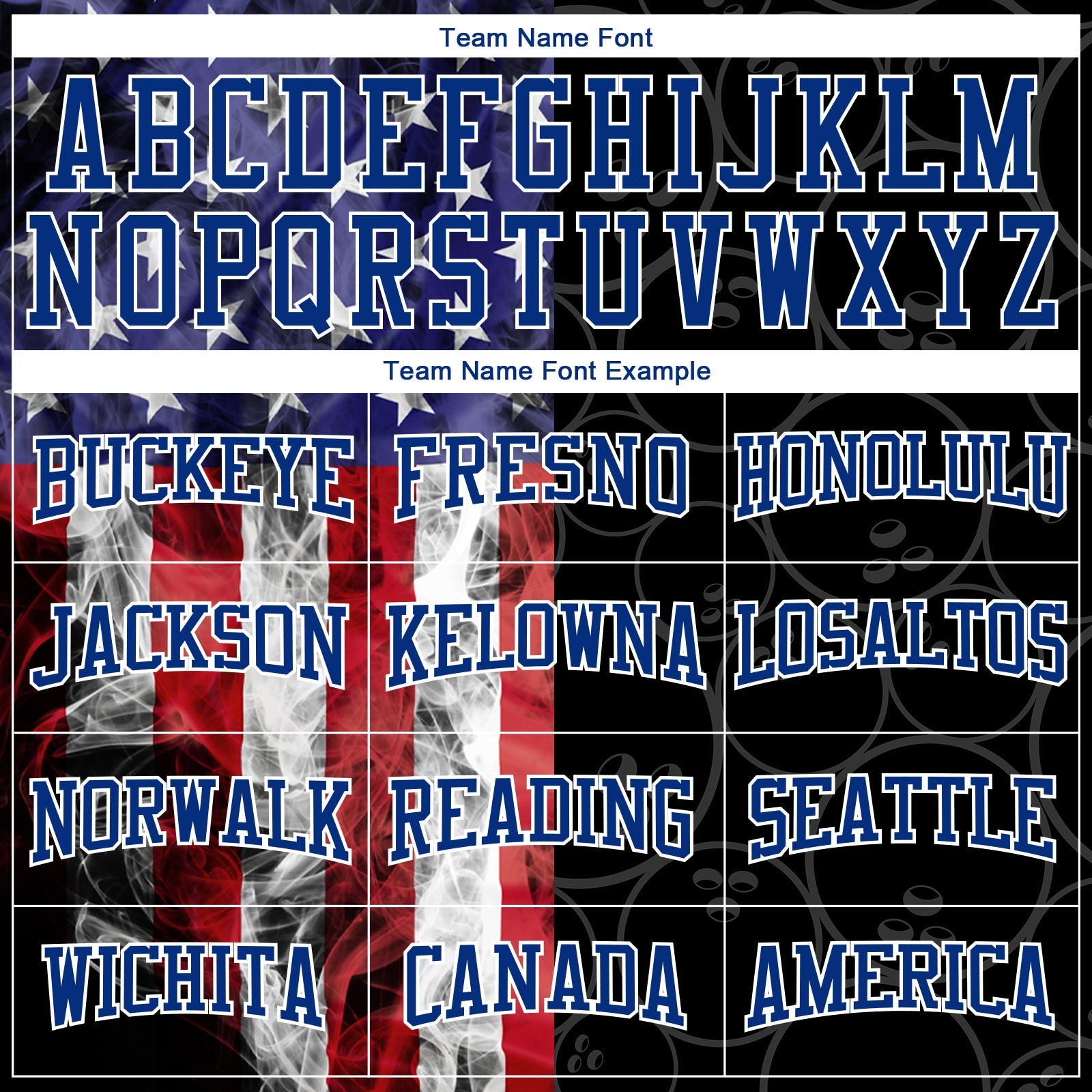 Custom Stitched Black Red-Royal 3D American Flag Bowling Sports Pullover Sweatshirt Hoodie view 3