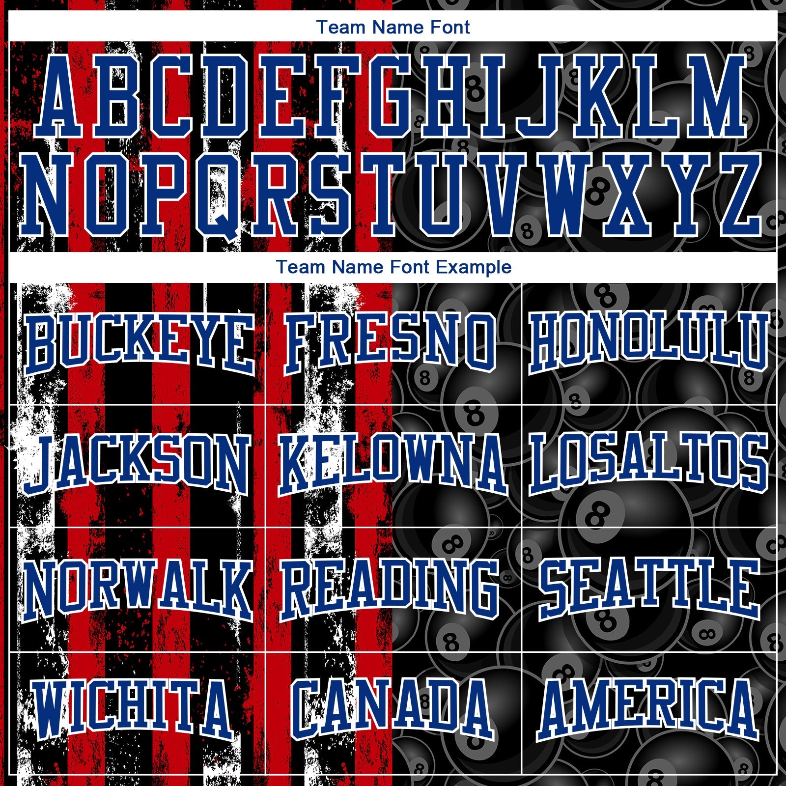 Custom Stitched Black Red-Royal 3D Billiard Snooker 8 Ball American Flag Sports Pullover Sweatshirt Hoodie view 3