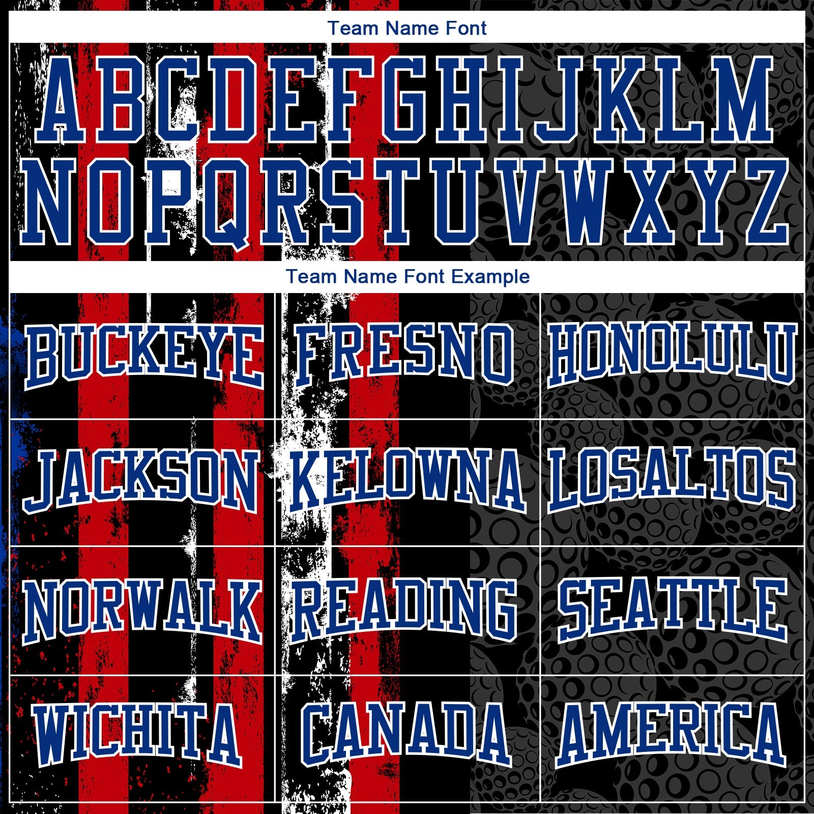 Custom Stitched Black Red-Royal 3D Golf Ball American Flag Sports Pullover Sweatshirt Hoodie view 3