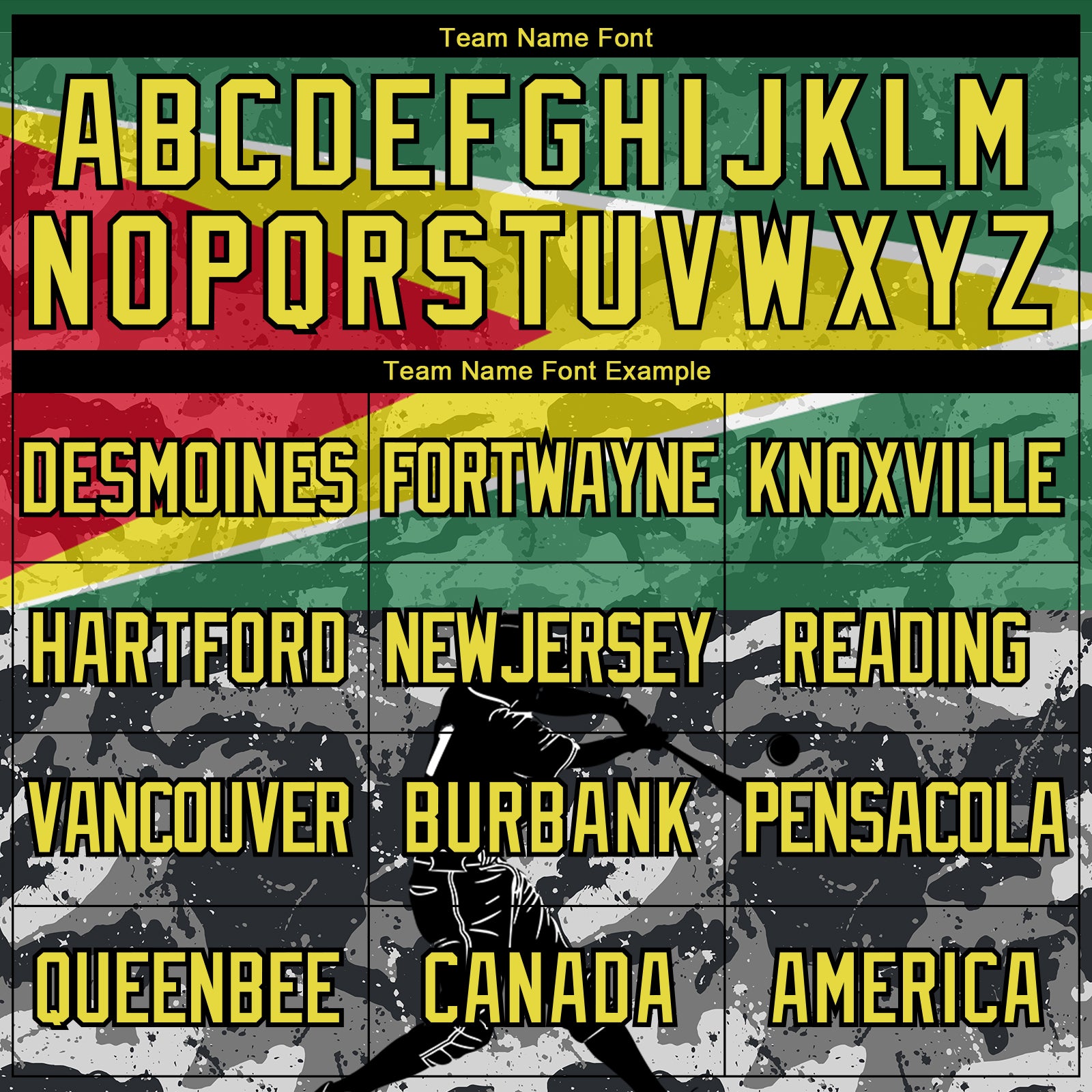 Custom Camo Light Yellow-Black 3D Guyana Flag Sports Pullover Sweatshirt Salute To Service Hoodie view 3