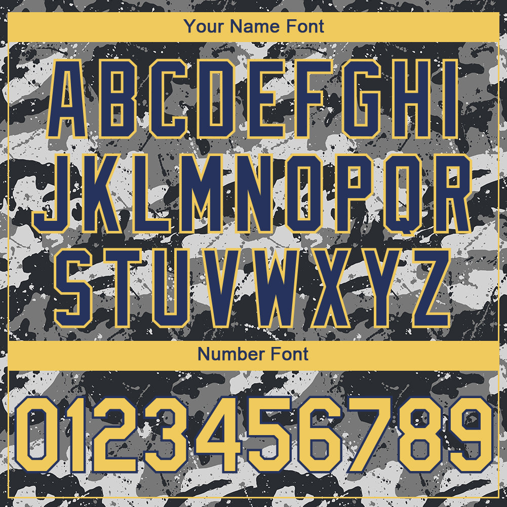 Custom Camo Yellow-Navy 3D Barbados Barbadian Flag Sports Pullover Sweatshirt Salute To Service Hoodie view 4