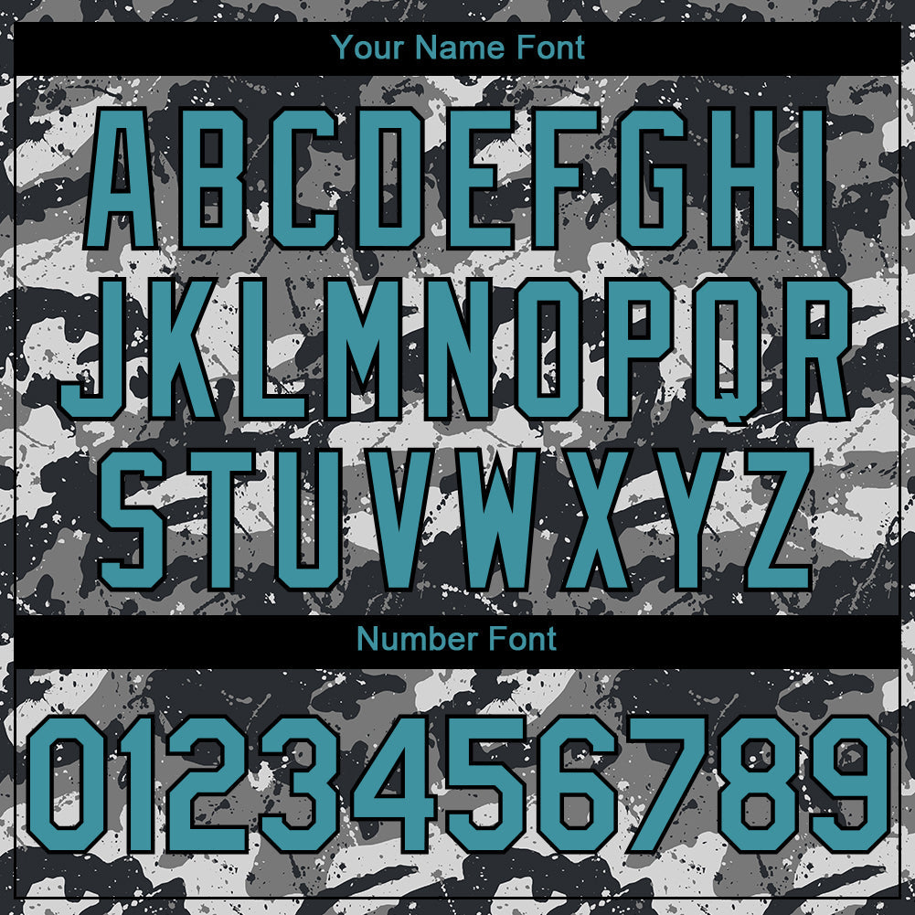 Custom Camo Teal-Black 3D Bahamas Bahamian Flag Sports Pullover Sweatshirt Salute To Service Hoodie view 4